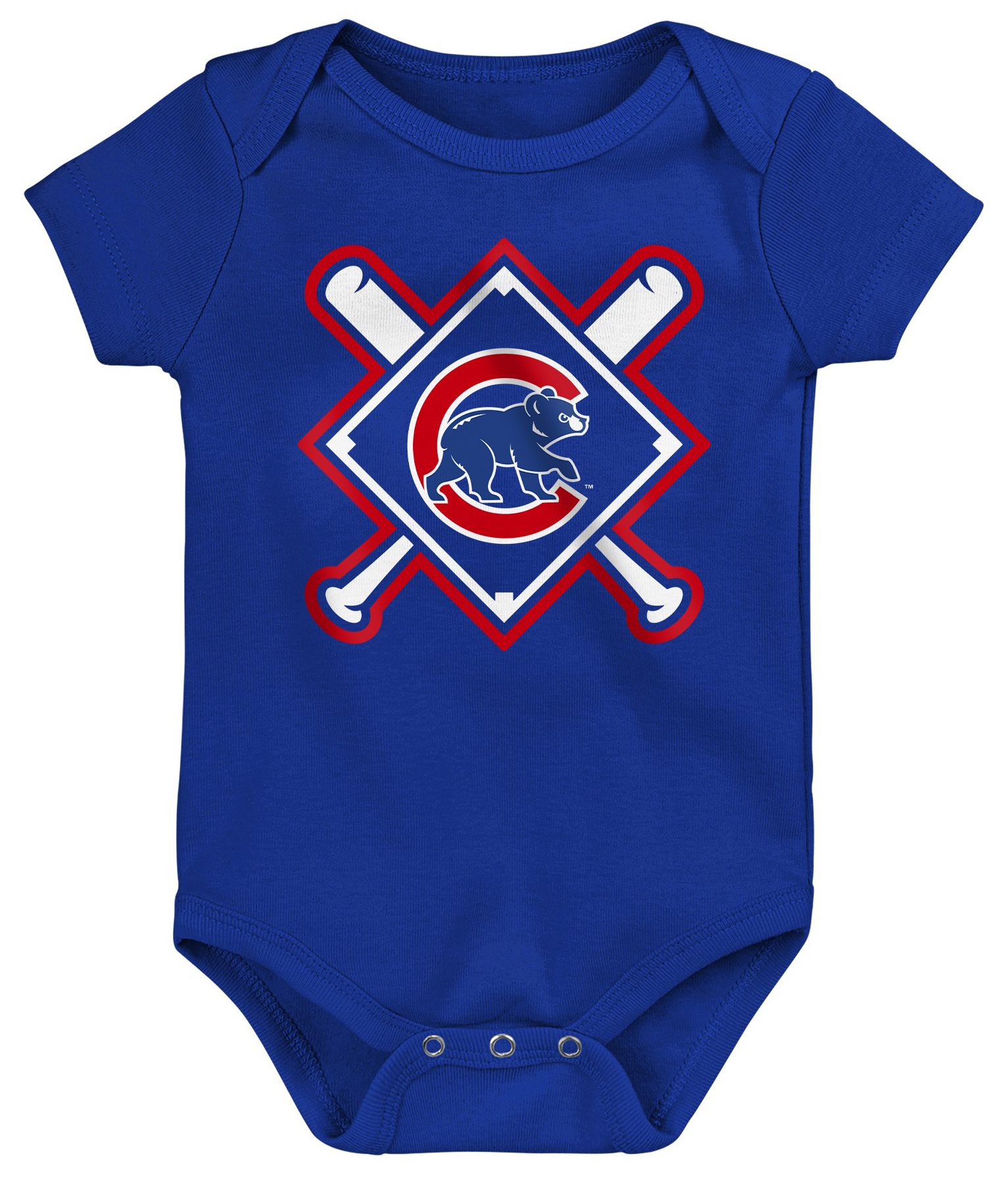 MLB Team Apparel Newborn Chicago Cubs Home Plate 3-Piece Creeper product image