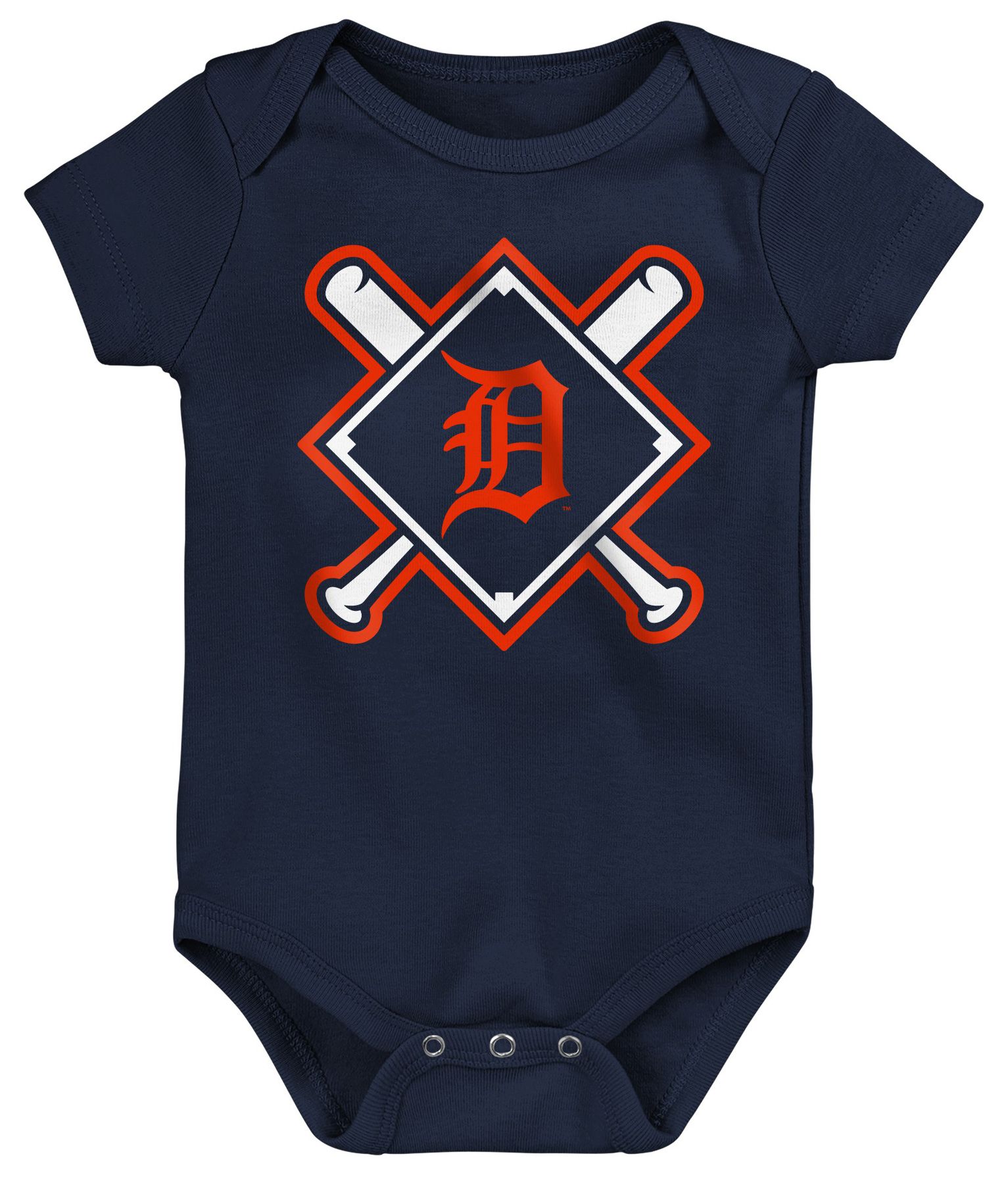 MLB Team Apparel Newborn Detroit Tigers Home Plate 3-Piece Creeper product image