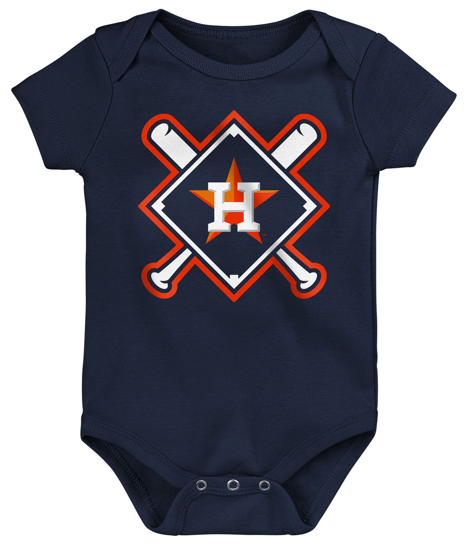 MLB Team Apparel Newborn Houston Astros Home Plate 3-Piece Creeper product image