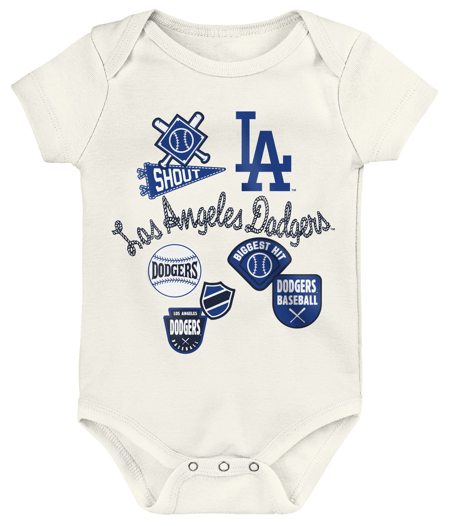 MLB Team Apparel Newborn Los Angeles Dodgers Home Plate 3-Piece Creeper product image