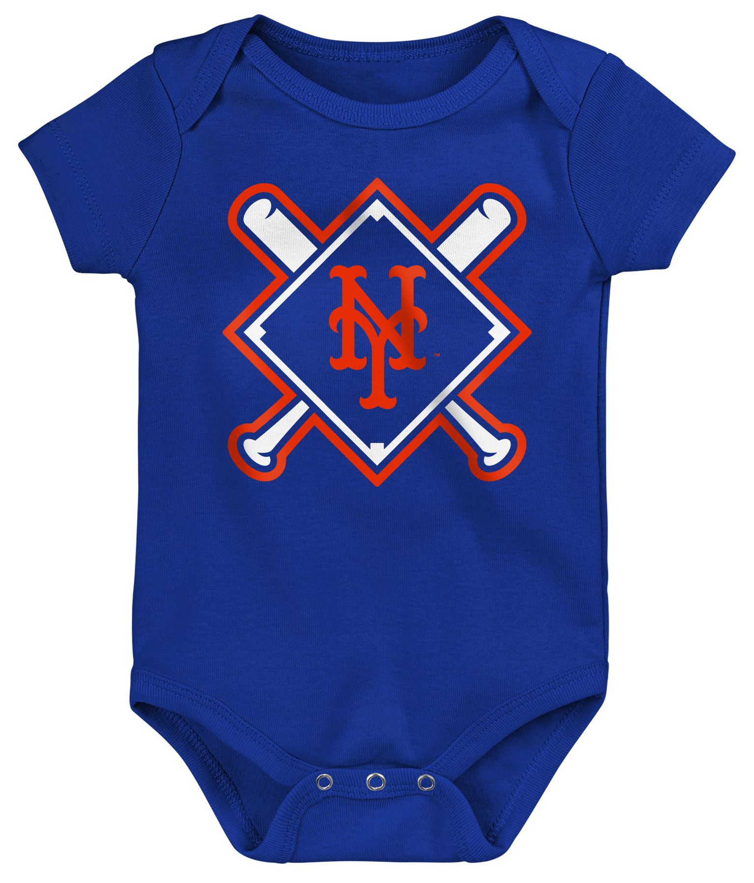 MLB Team Apparel Newborn New York Mets Home Plate 3-Piece Creeper product image