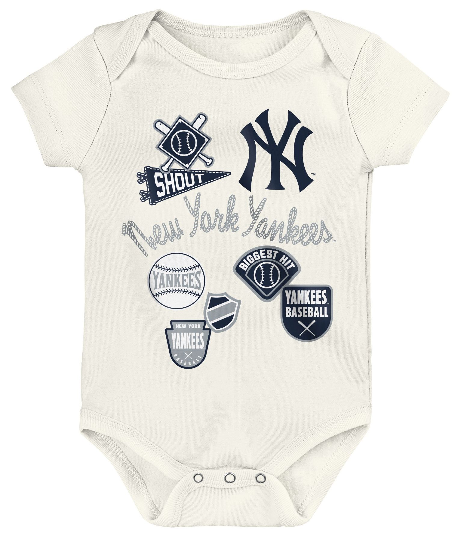 MLB Team Apparel Newborn New York Yankees Home Plate 3-Piece Creeper product image