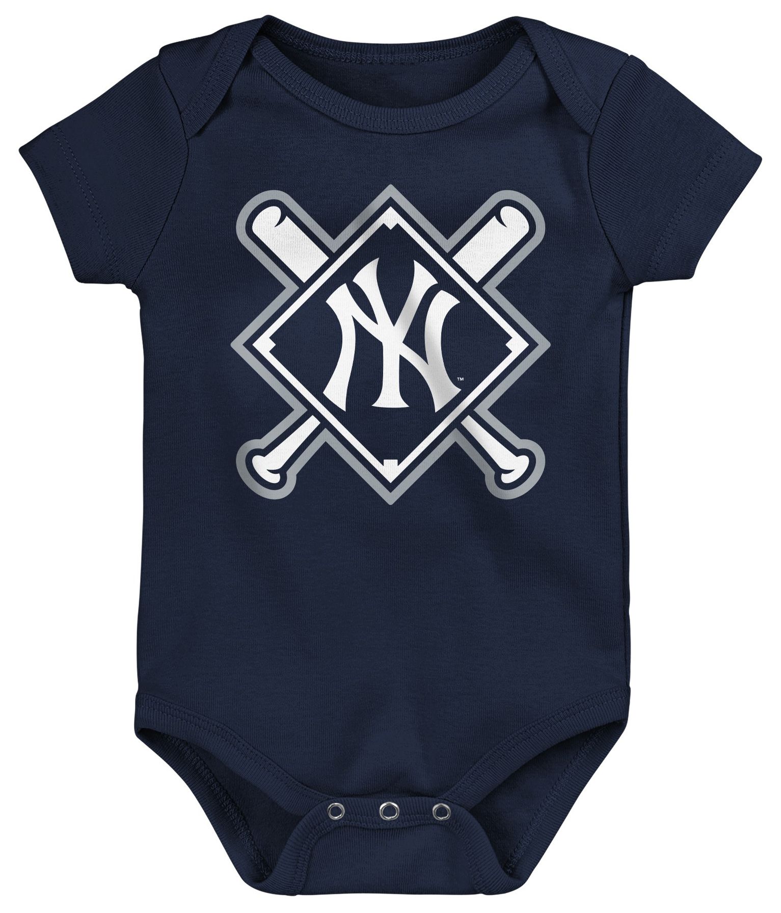MLB Team Apparel Newborn New York Yankees Home Plate 3-Piece Creeper product image