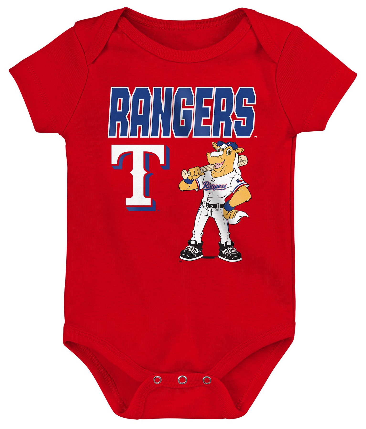 MLB Team Apparel Newborn Texas Rangers Home Plate 3-Piece Creeper product image