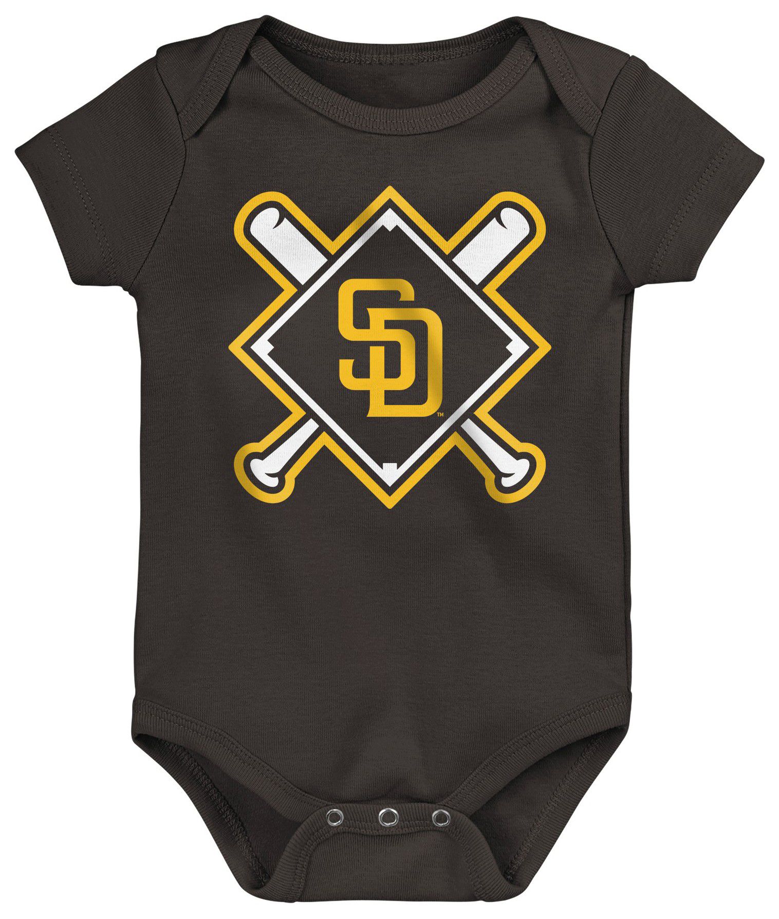 MLB Team Apparel Newborn San Diego Padres Home Plate 3-Piece Creeper product image