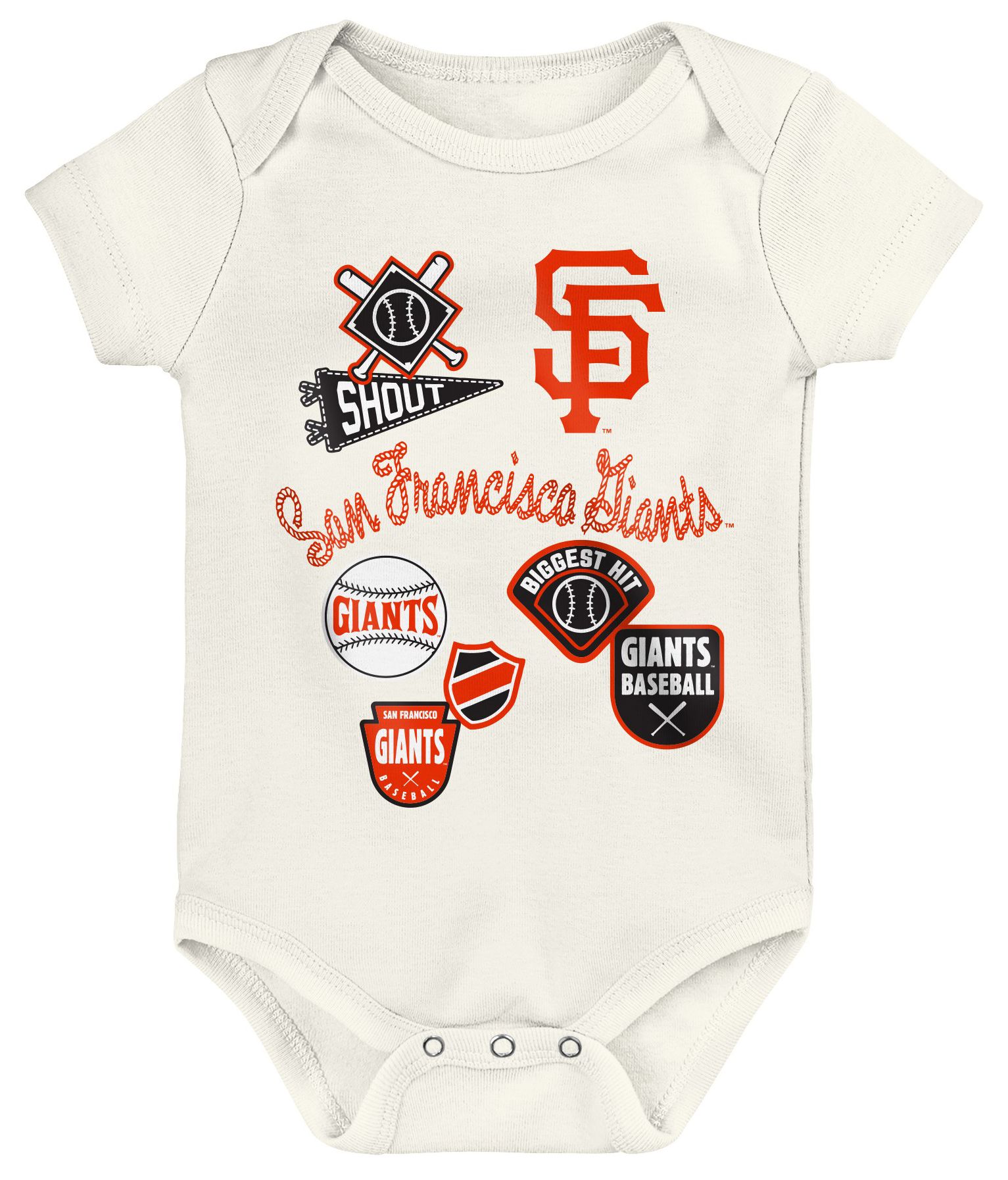 MLB Team Apparel Newborn San Francisco Giants Home Plate 3-Piece Creeper product image