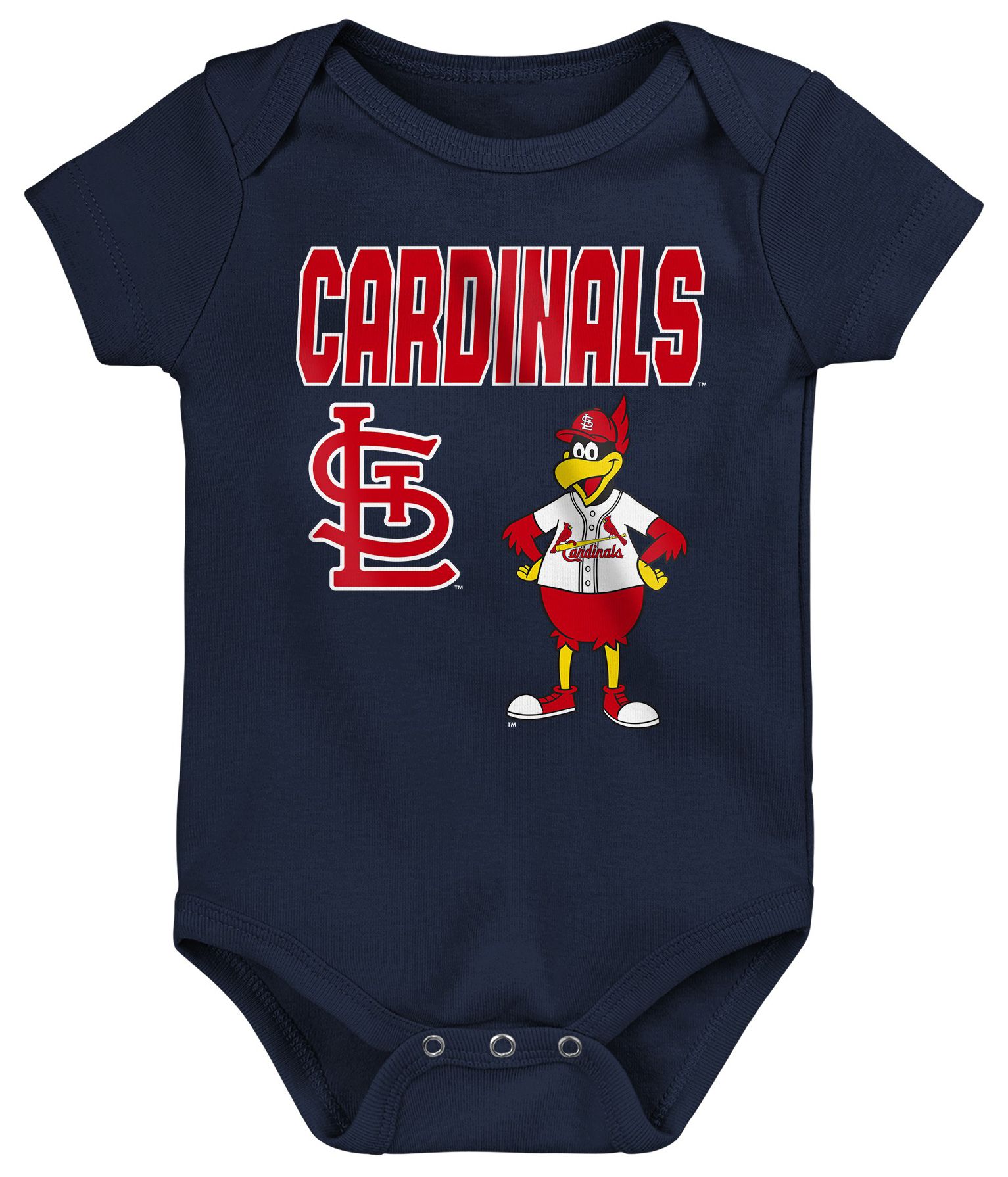 MLB Team Apparel Newborn St. Louis Cardinals Home Plate 3-Piece Creeper product image