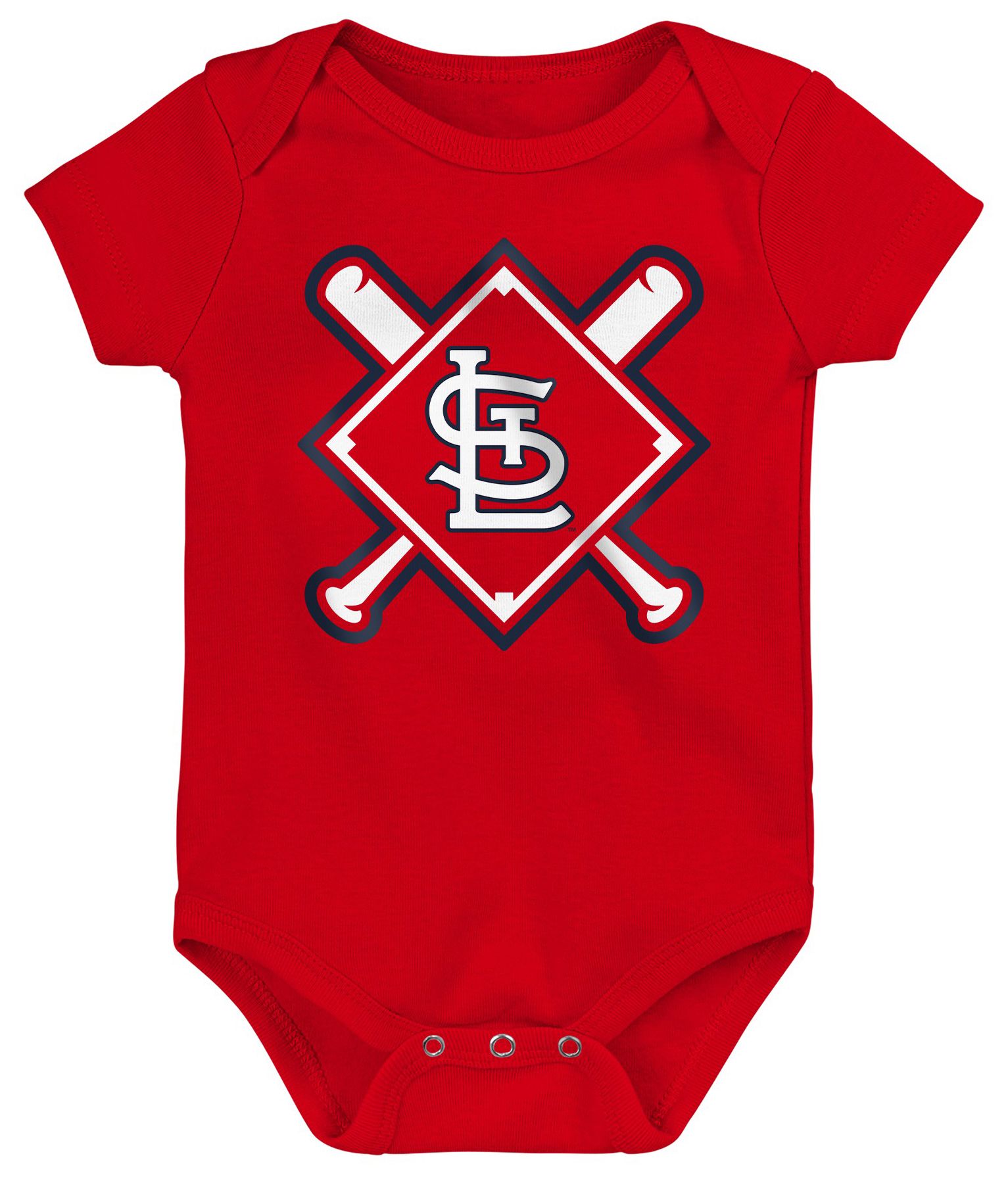 MLB Team Apparel Newborn St. Louis Cardinals Home Plate 3-Piece Creeper product image