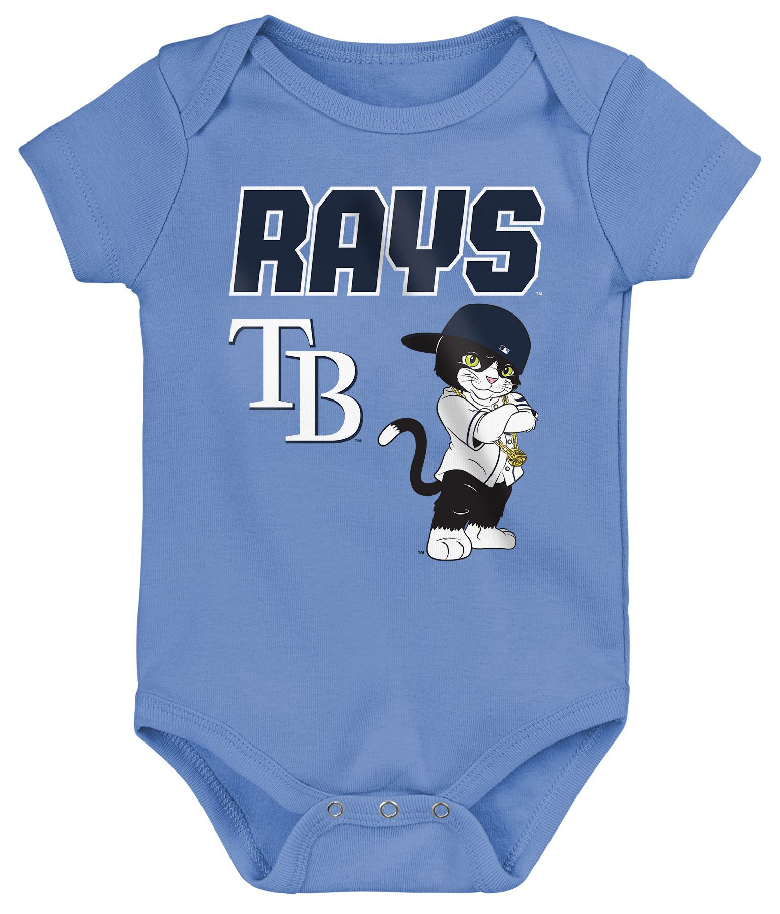 MLB Team Apparel Newborn Tampa Bay Rays Home Plate 3-Piece Creeper product image
