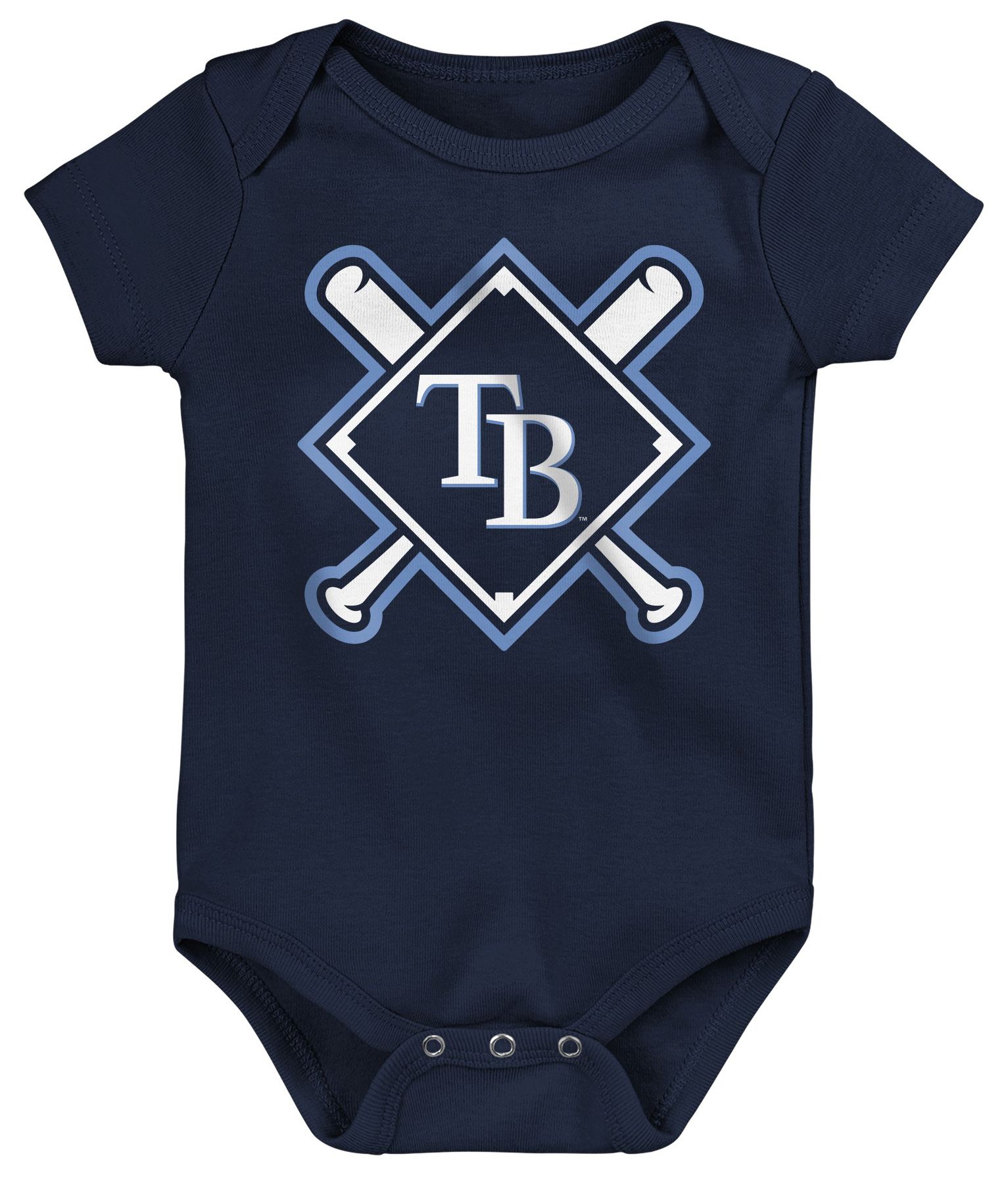 MLB Team Apparel Newborn Tampa Bay Rays Home Plate 3-Piece Creeper product image
