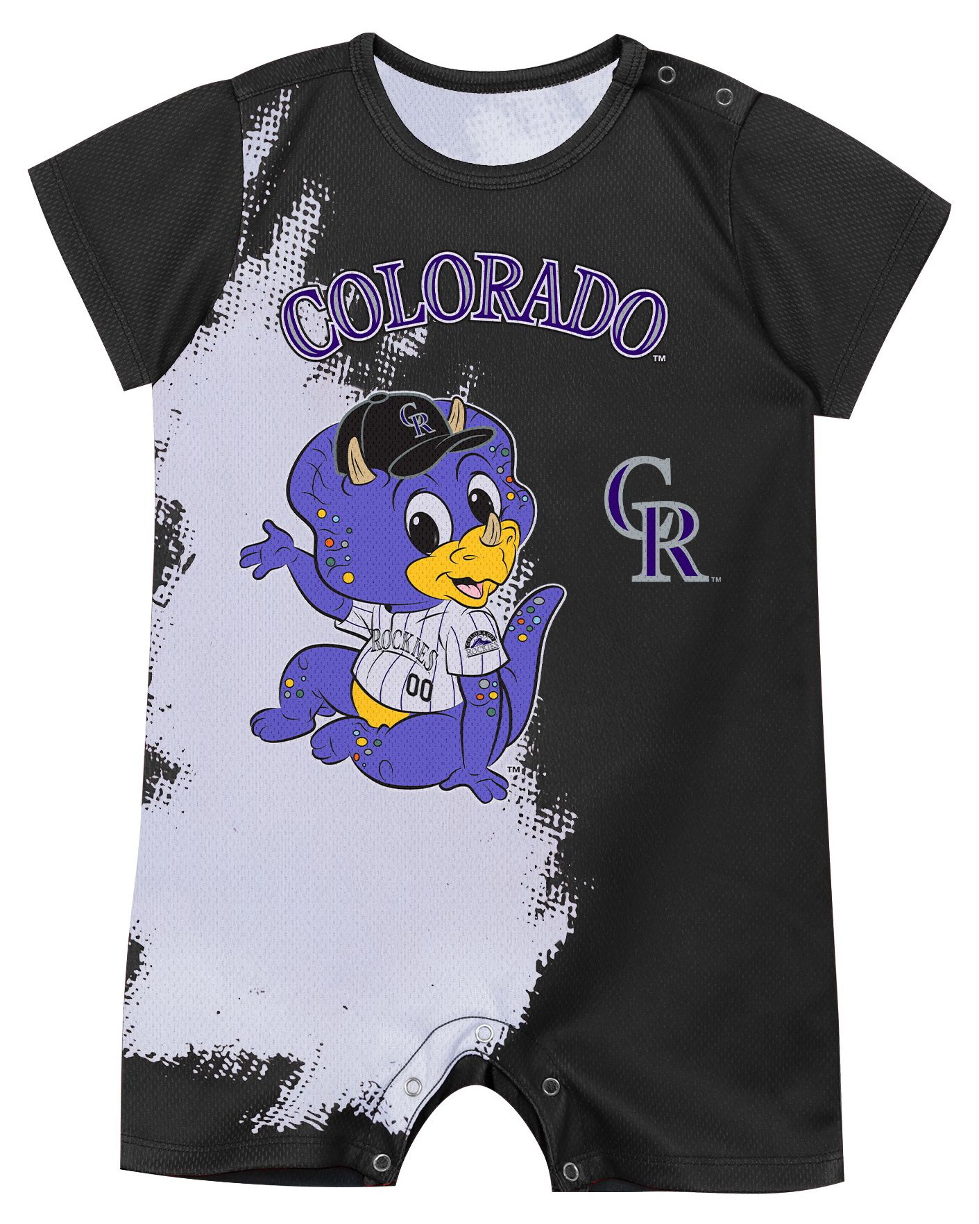 MLB Team Apparel Infant Colorado Rockies Multicolor Sublimation Baby Mascot Romper product image