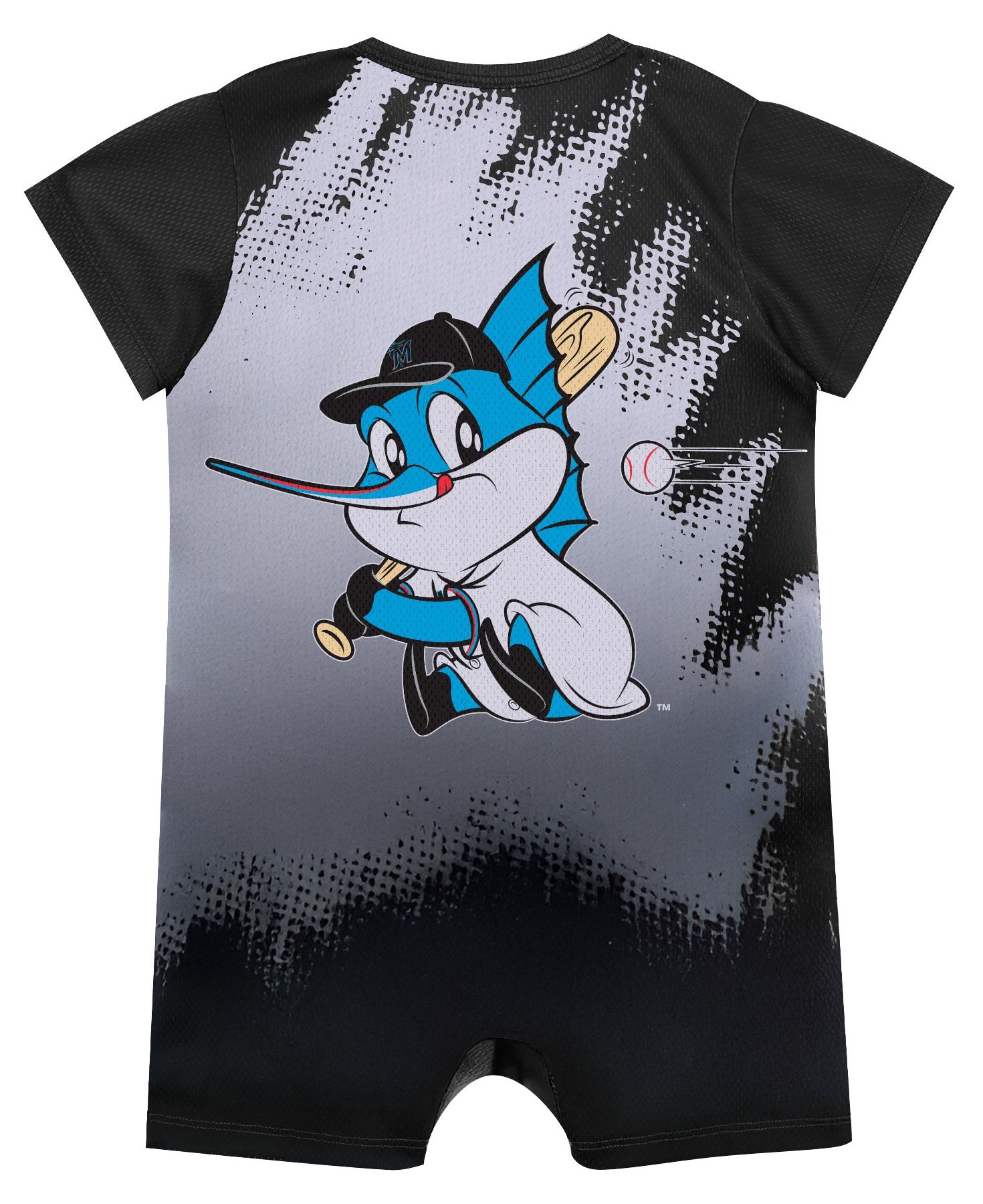 MLB Team Apparel Infant Miami Marlins Multicolor Sublimation Baby Mascot Romper product image