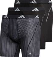 Adidas Men's Sport Mesh Boxer Brief Underwear (3-Pack) Black/Onix/Black (M)