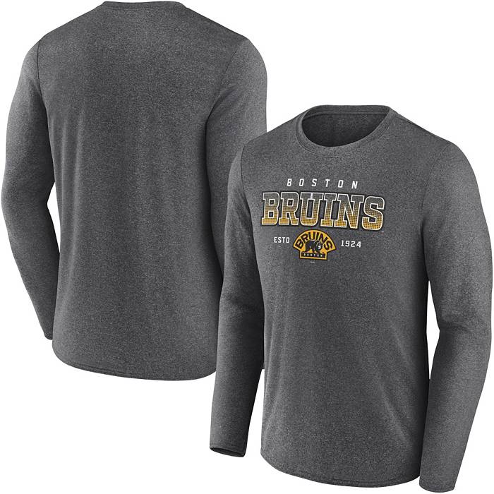 Men's Boston Bruins Fanatics Branded Black Authentic Pro Core Collection  Prime Wordmark Long Sleeve T-Shirt