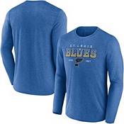 Men's Fanatics Branded White St. Louis Blues Team Pride Logo Long Sleeve T-Shirt Size: Medium