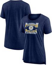 Fanatics NHL Women's Pittsburgh Penguins Vintage Tri-Blend Navy T-Shirt, Medium, Blue