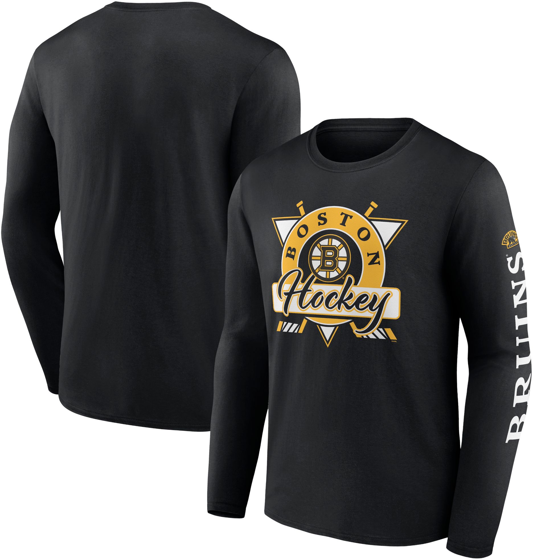 NHL Boston Bruins Graphic Sleeve Hit Black Long Shirt