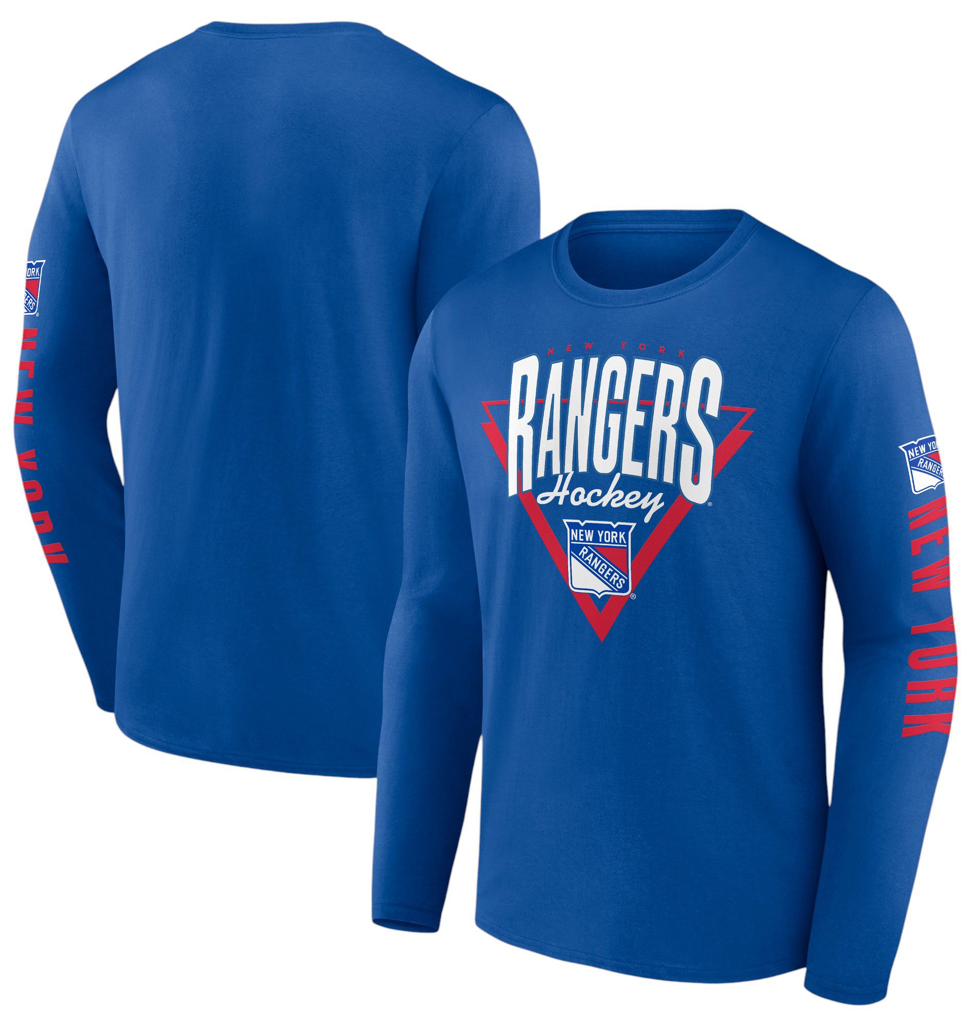 NHL Adult New York Rangers Headline Blue Long Sleeve Shirt product image