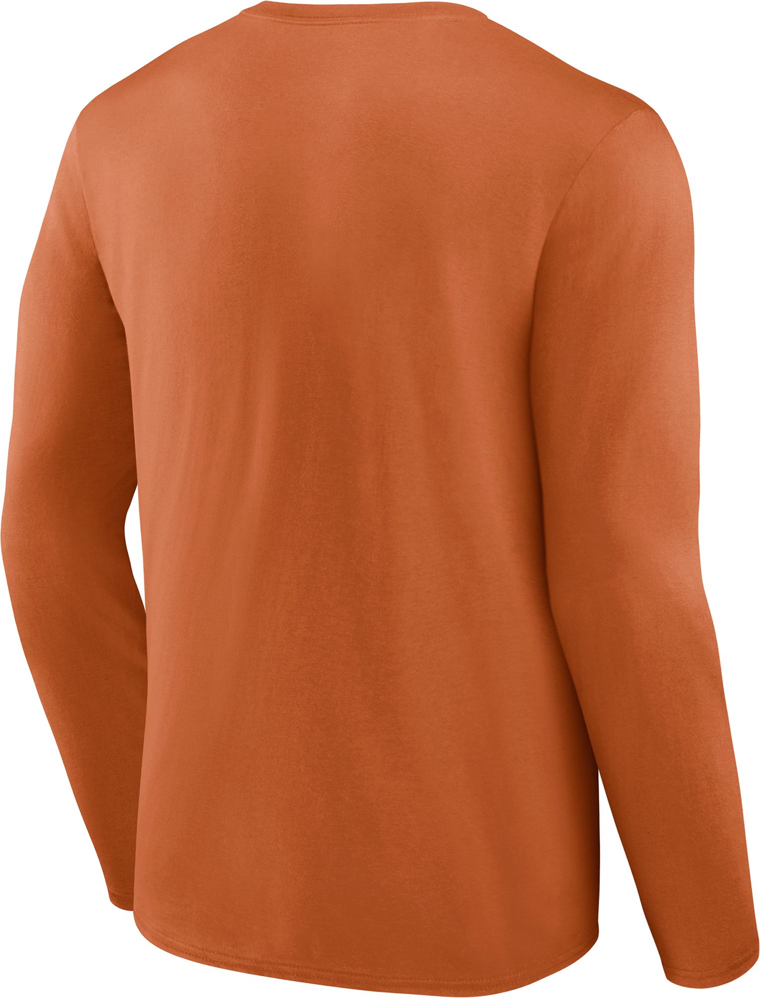 NCAA Men's Texas Longhorns Burnt Orange Cotton Lockup Long Sleeve T-Shirt