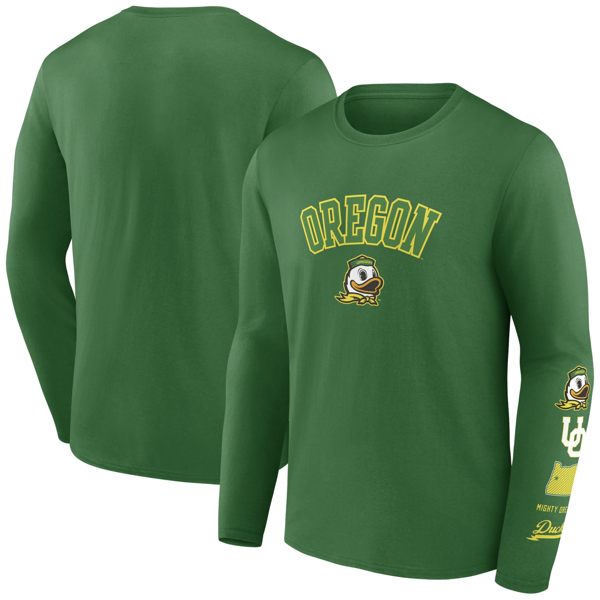 NCAA Men's Oregon Ducks Green Badge Long Sleeve T-Shirt product image