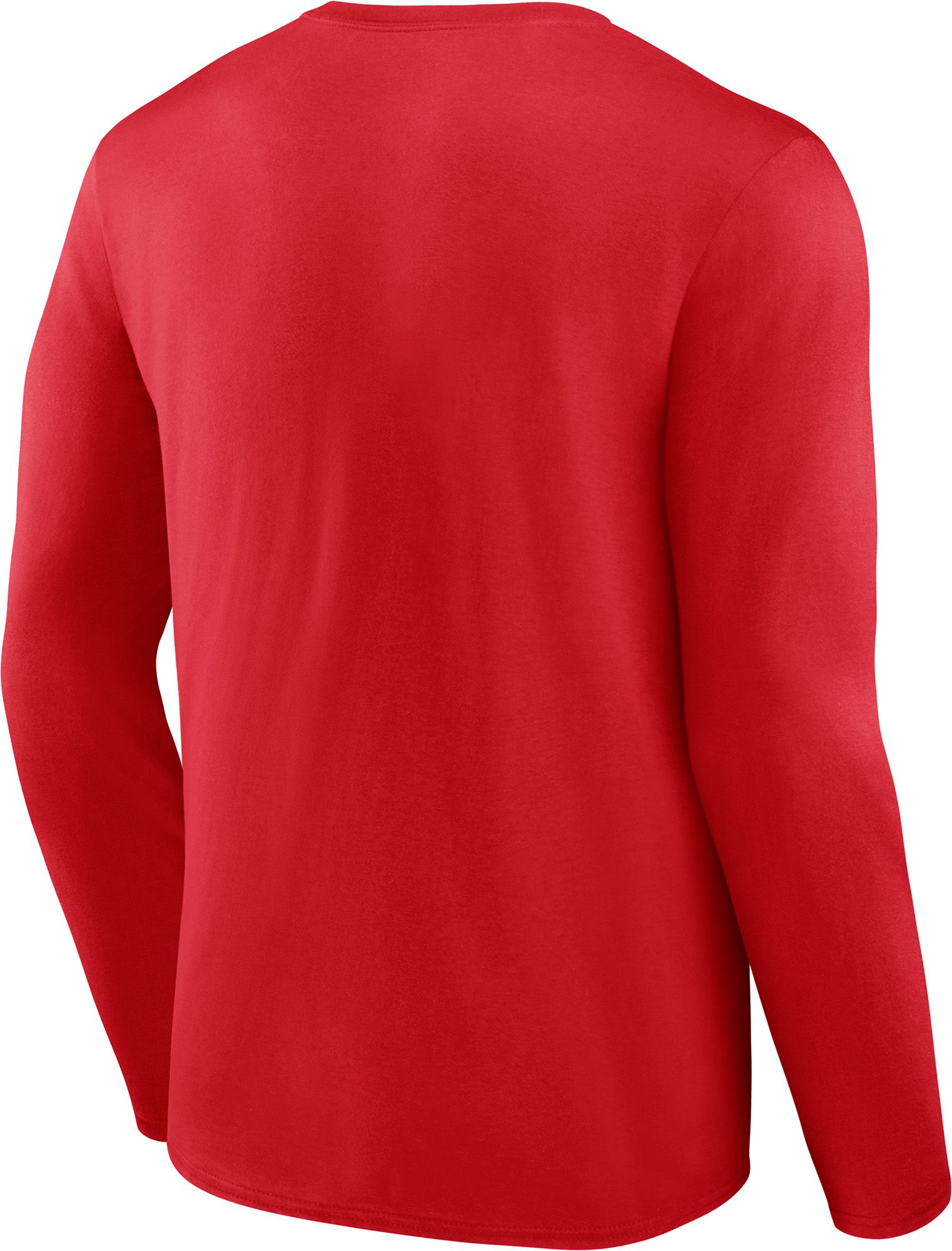 NCAA Men's Wisconsin Badgers Red Iconic Broad Jump Long Sleeve T-Shirt product image