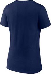 Women's Fanatics Branded Navy Tampa Bay Rays 2023 Postseason Locker Room V-Neck T-Shirt