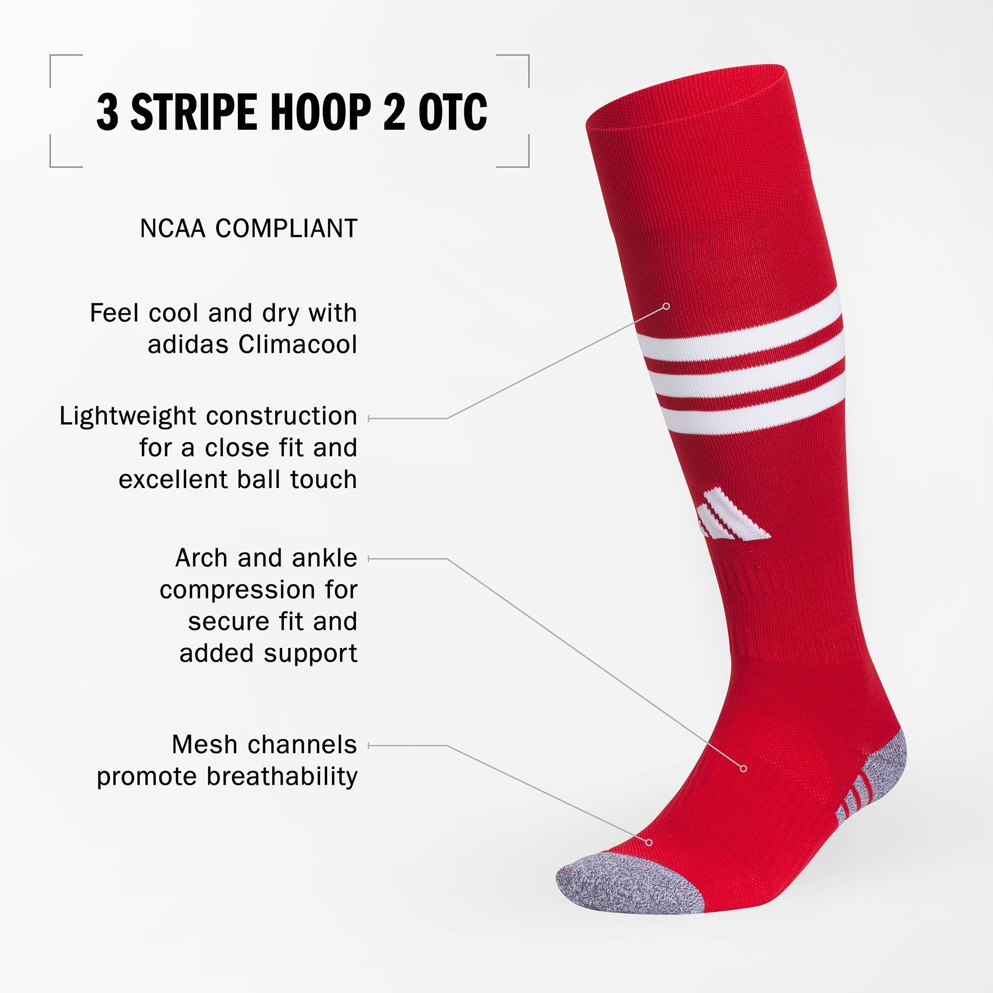 adidas 3 Stripe Hoop 2 OTC Sock product image