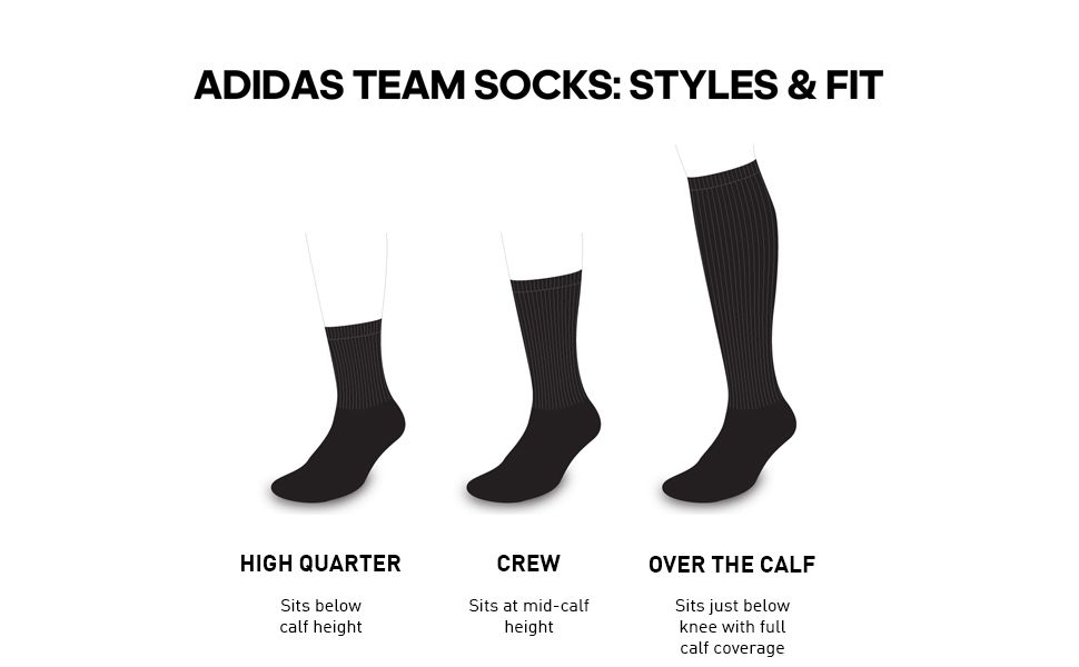 Adidas soccer best sale socks size chart