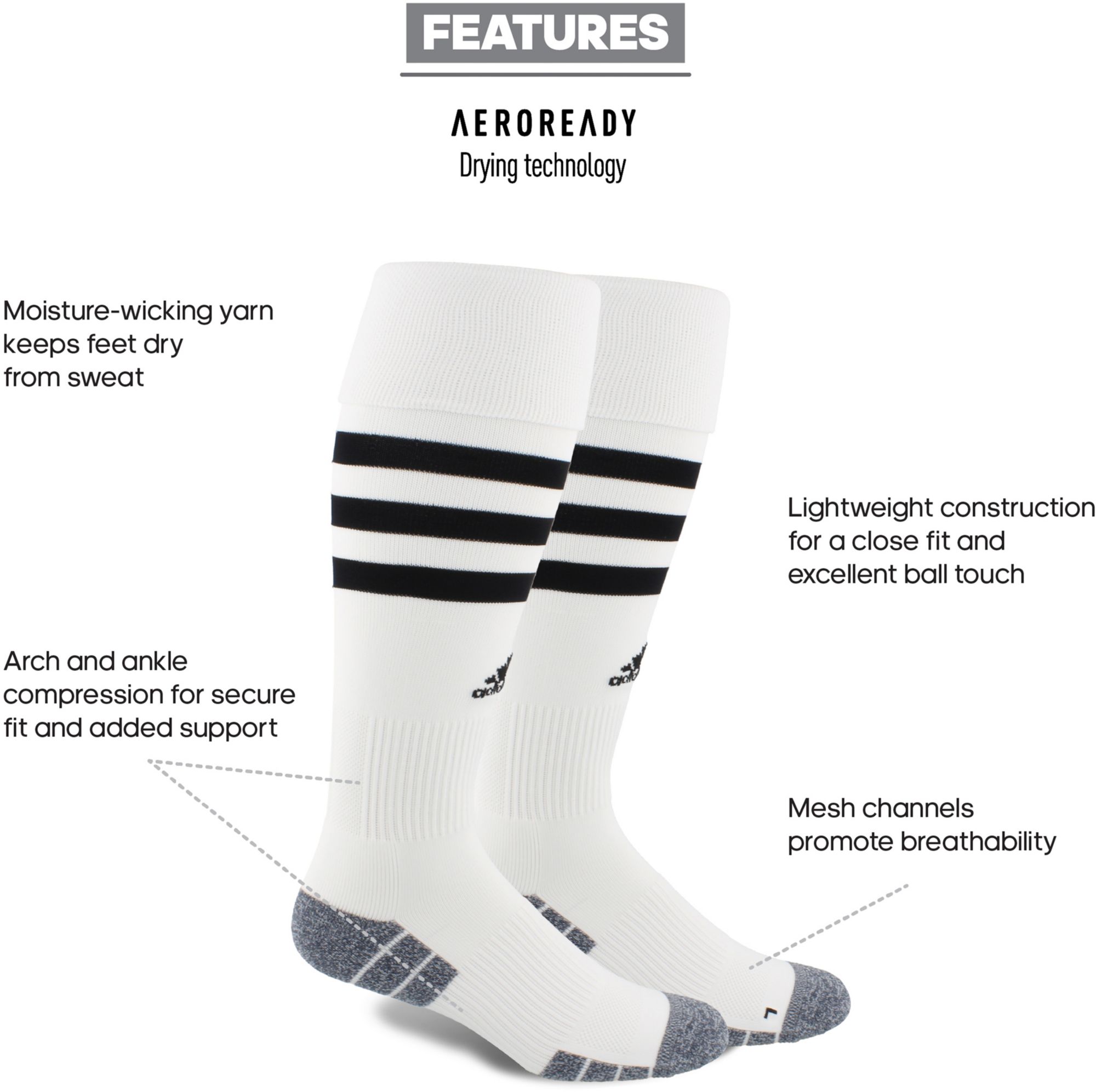 adidas 3-Stripe Hoop Soccer Socks product image
