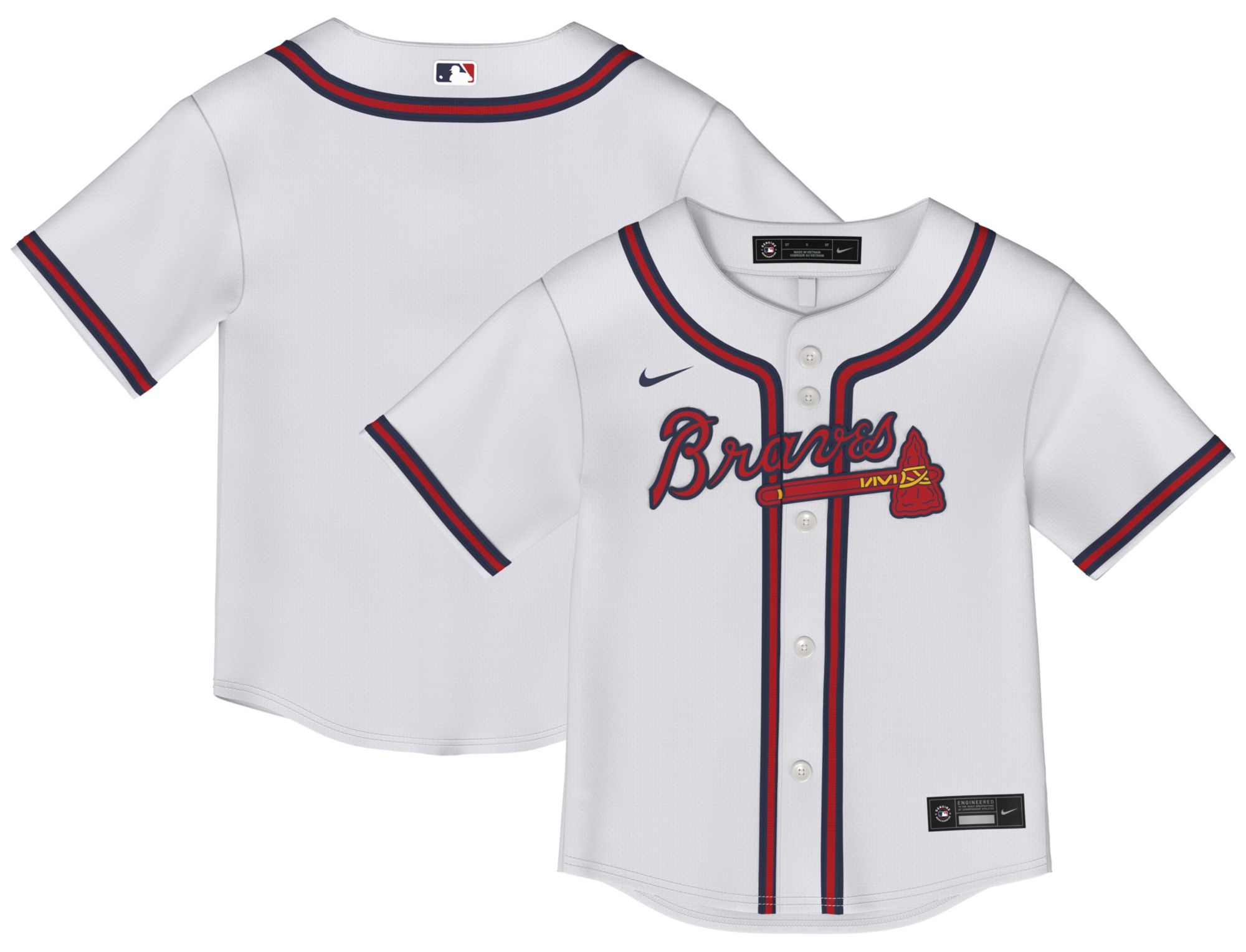 Nike Toddler Atlanta Braves White Replica Jersey product image