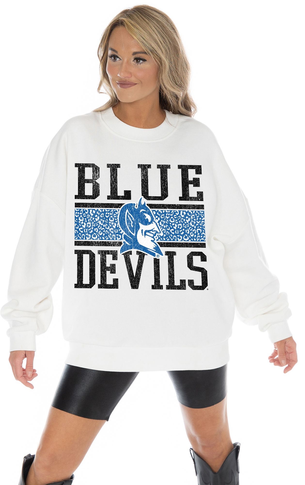 Gameday Couture Women's Duke Blue Devils White Crewneck Sweatshirt product image