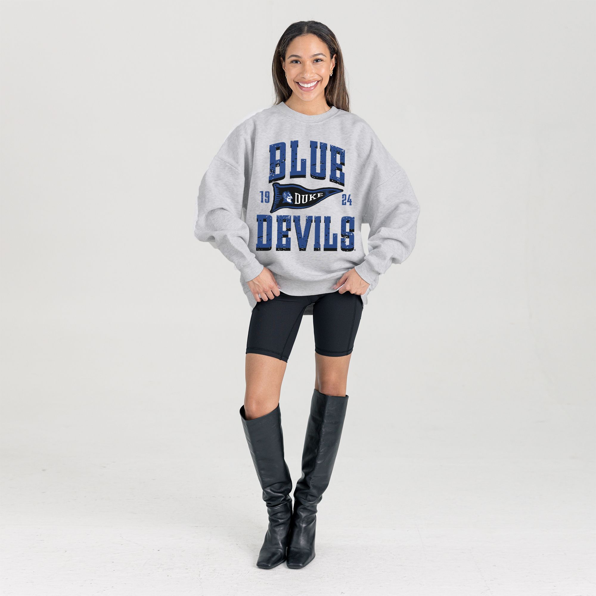 Gameday Couture Women's Duke Blue Devils Ash Crewneck Sweatshirt product image