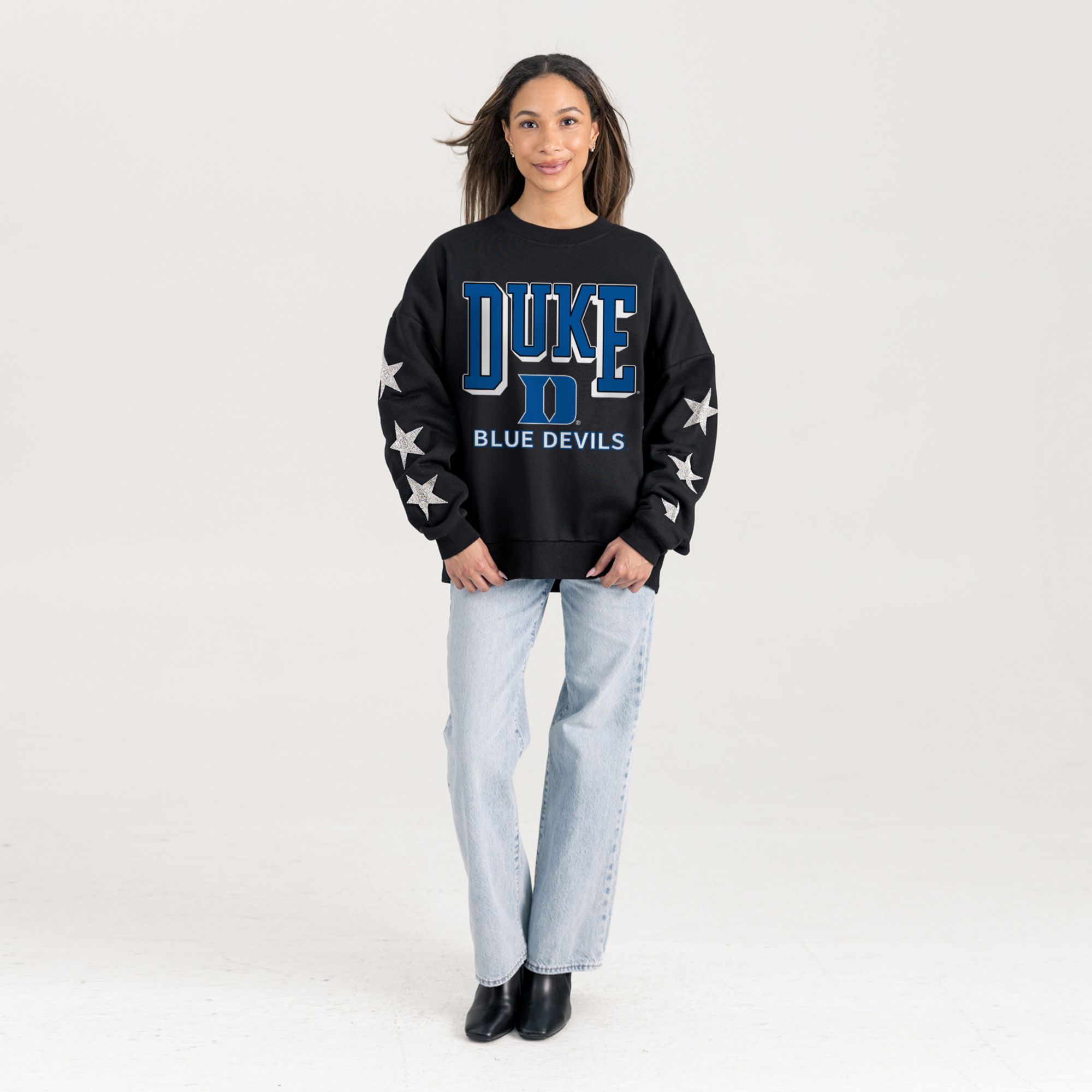 Gameday Couture Women's Duke Blue Devils Black Star Pullover Crewneck Sweatshirt product image