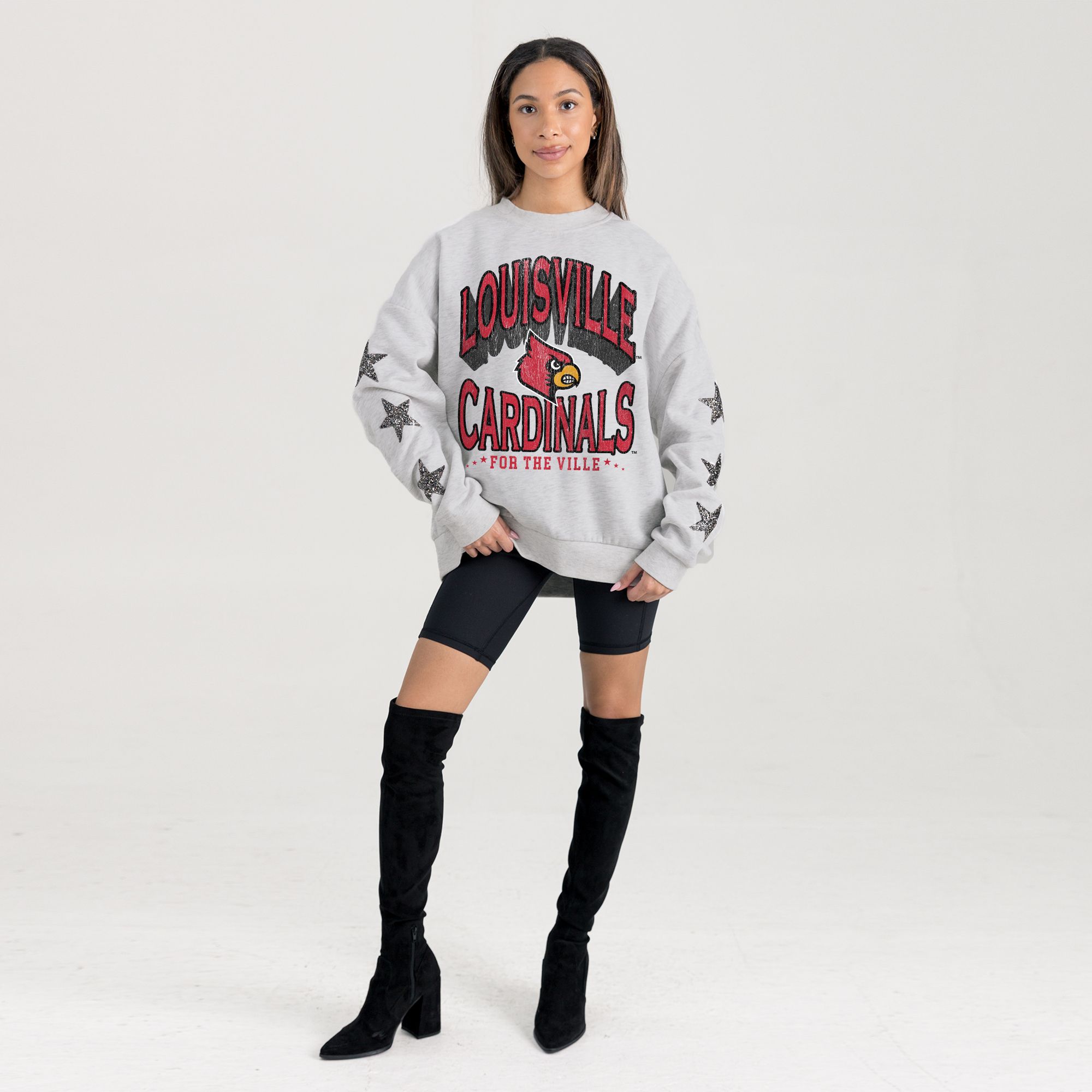Gameday Couture Women's Louisville Cardinals White Crewneck Sweatshirt product image