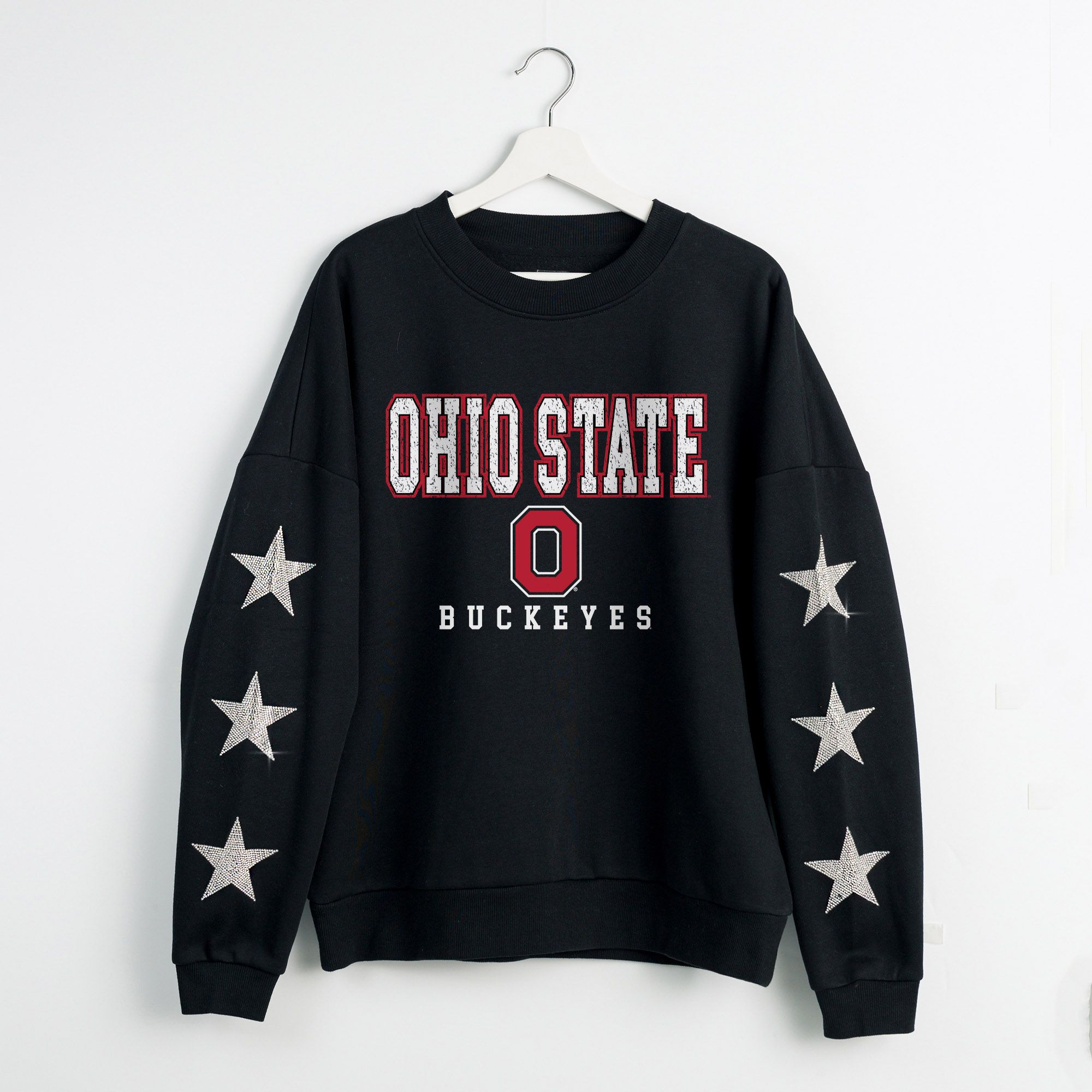 Gameday Couture Women's Ohio State Buckeyes Black Star Crew Pullover Sweatshirt product image