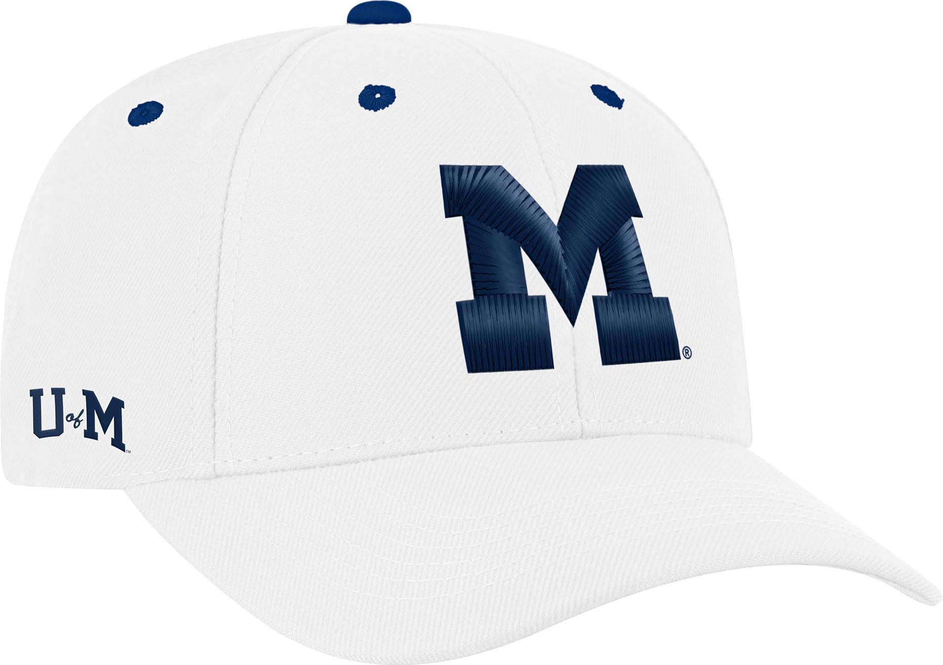 Top of the World Men's Michigan Wolverines Triple Threat Adjustable White Hat product image