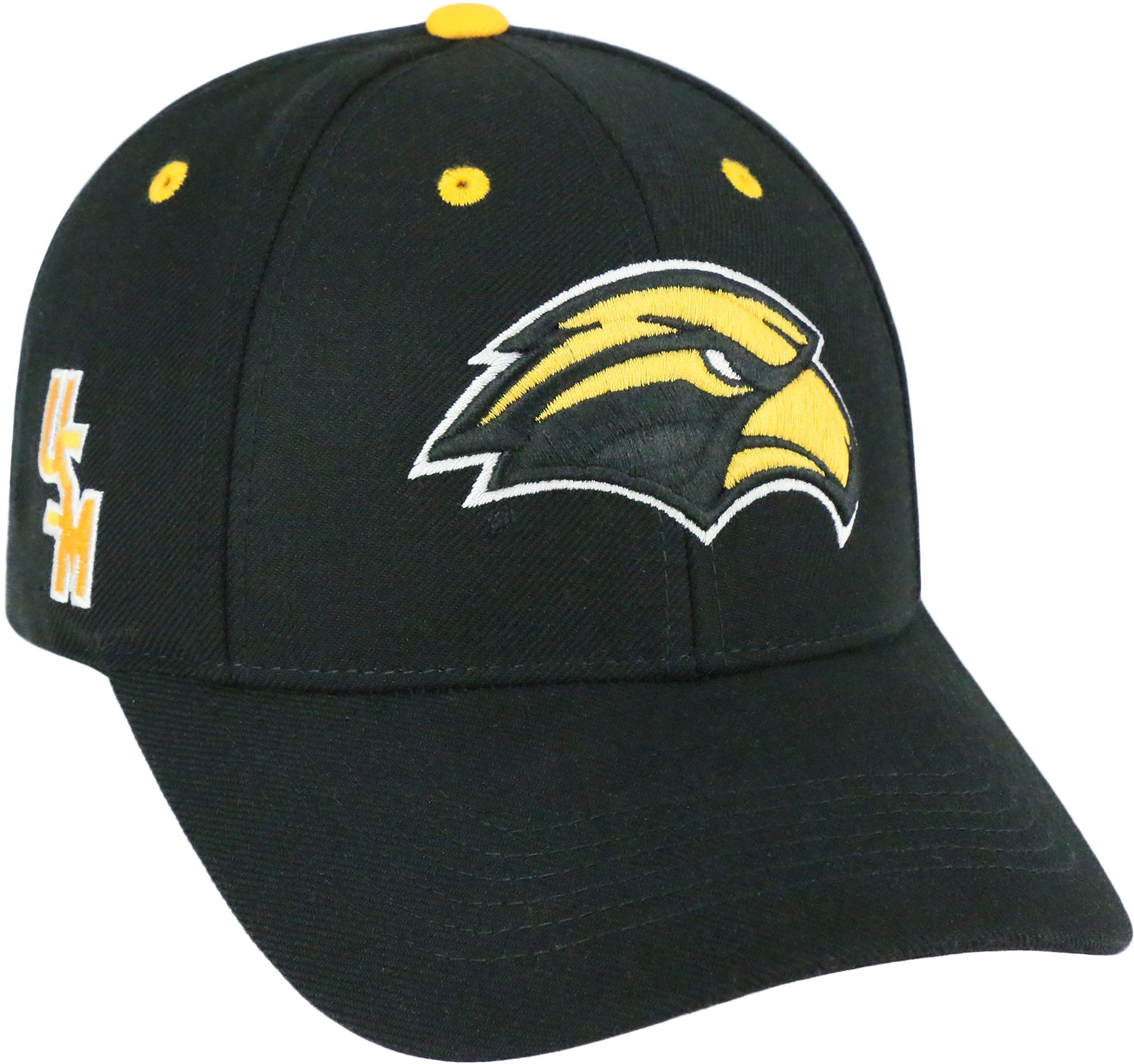 Top of the World Men's Southern Miss Golden Eagles Triple Threat Adjustable Black Hat product image