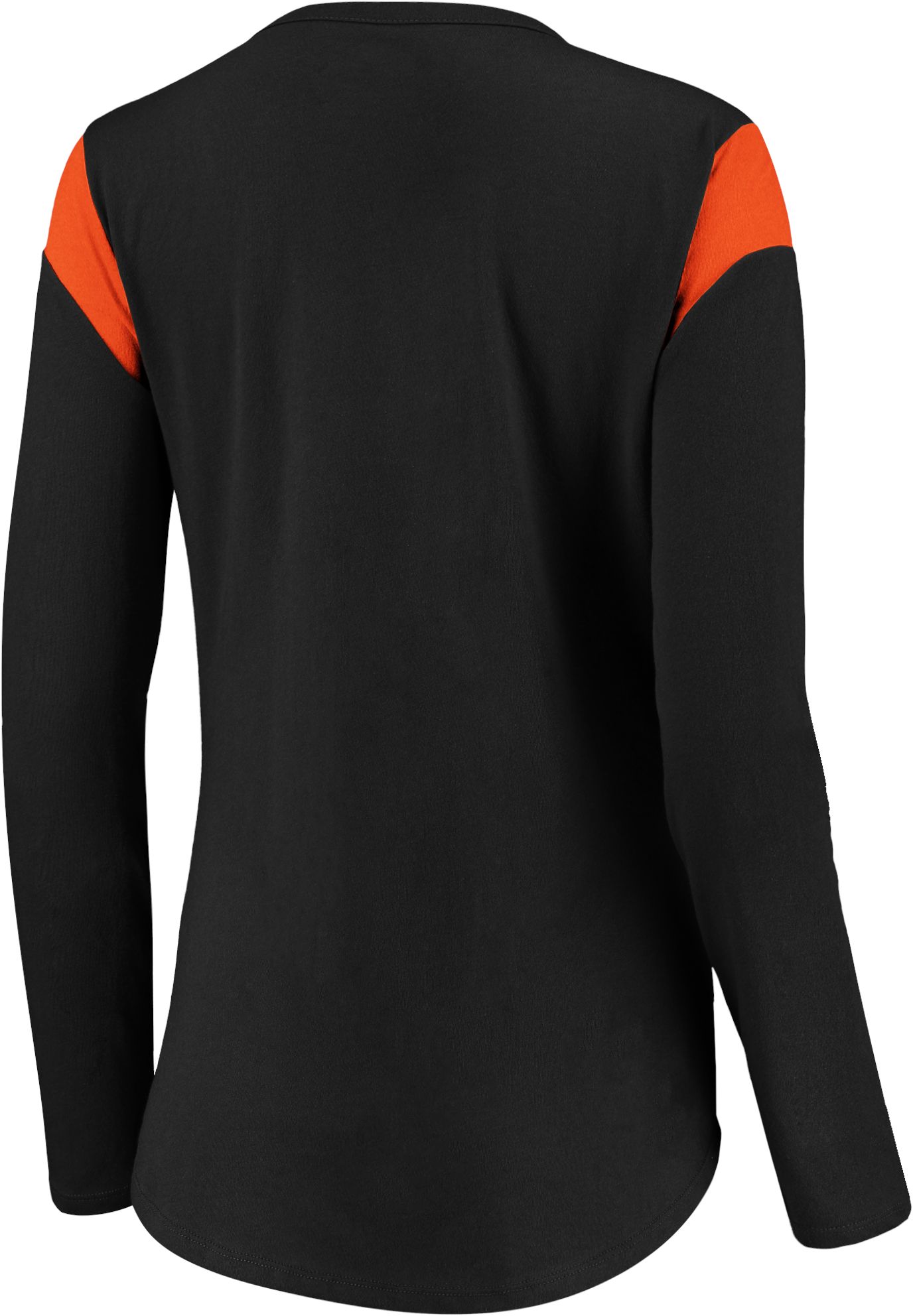 NHL Women's Anaheim Ducks Lace-Up Black T-Shirt product image