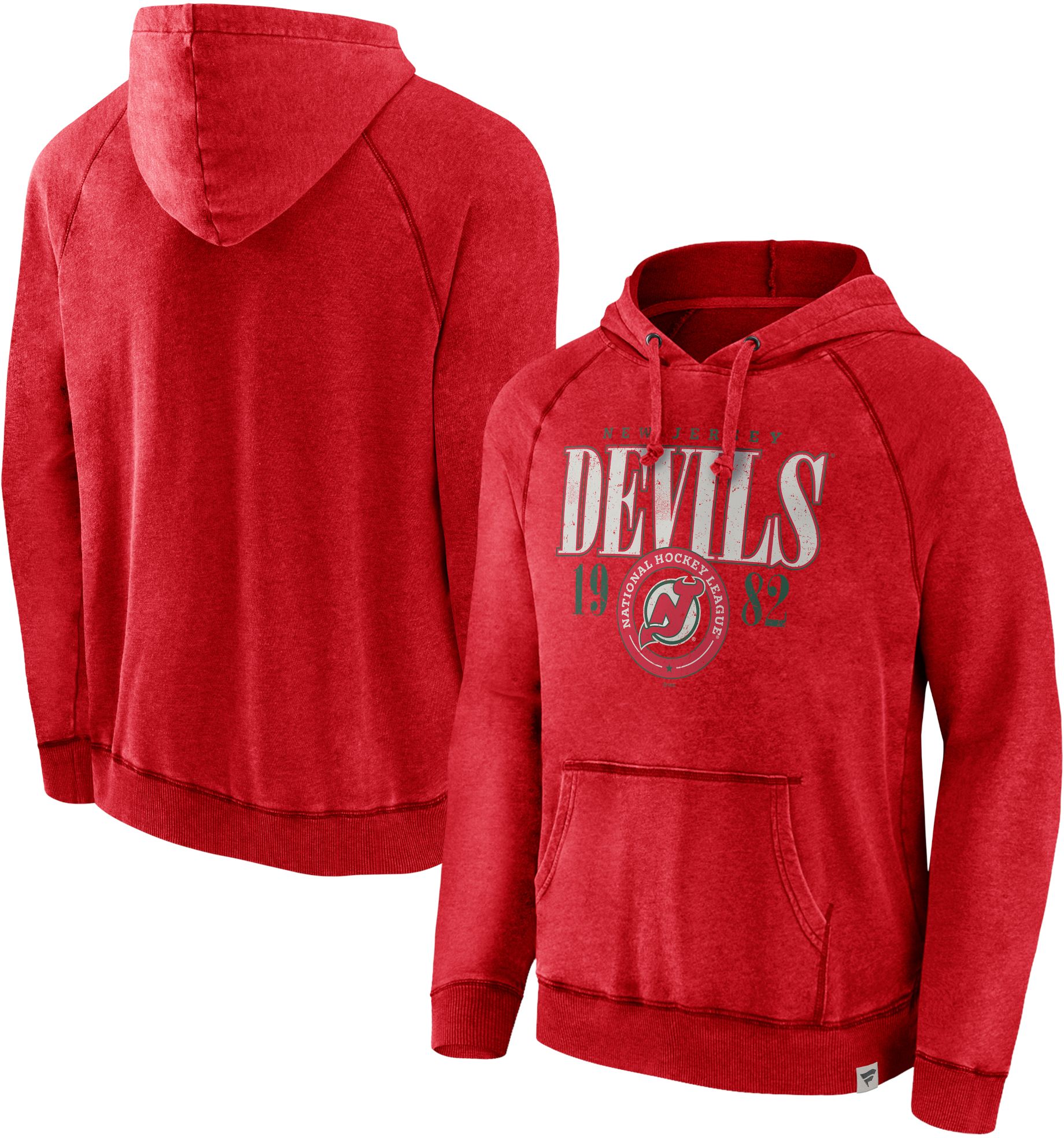 NHL Adult New Jersey Devils Vintage Snow Wash Red Pullover Hoodie product image