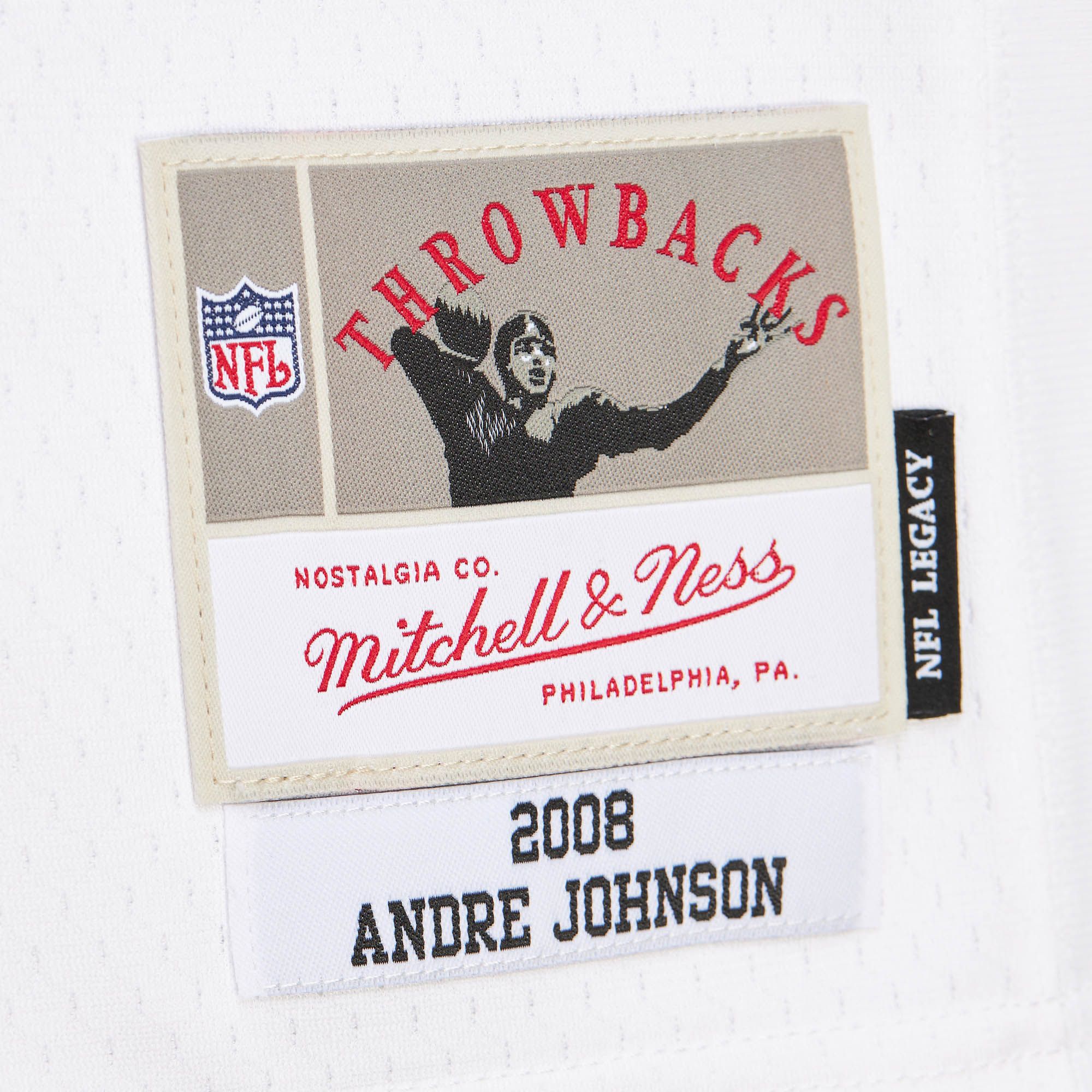 Mitchell & Ness Men's Houston Texans Andre Johnson #80 2008 White Throwback Jersey product image