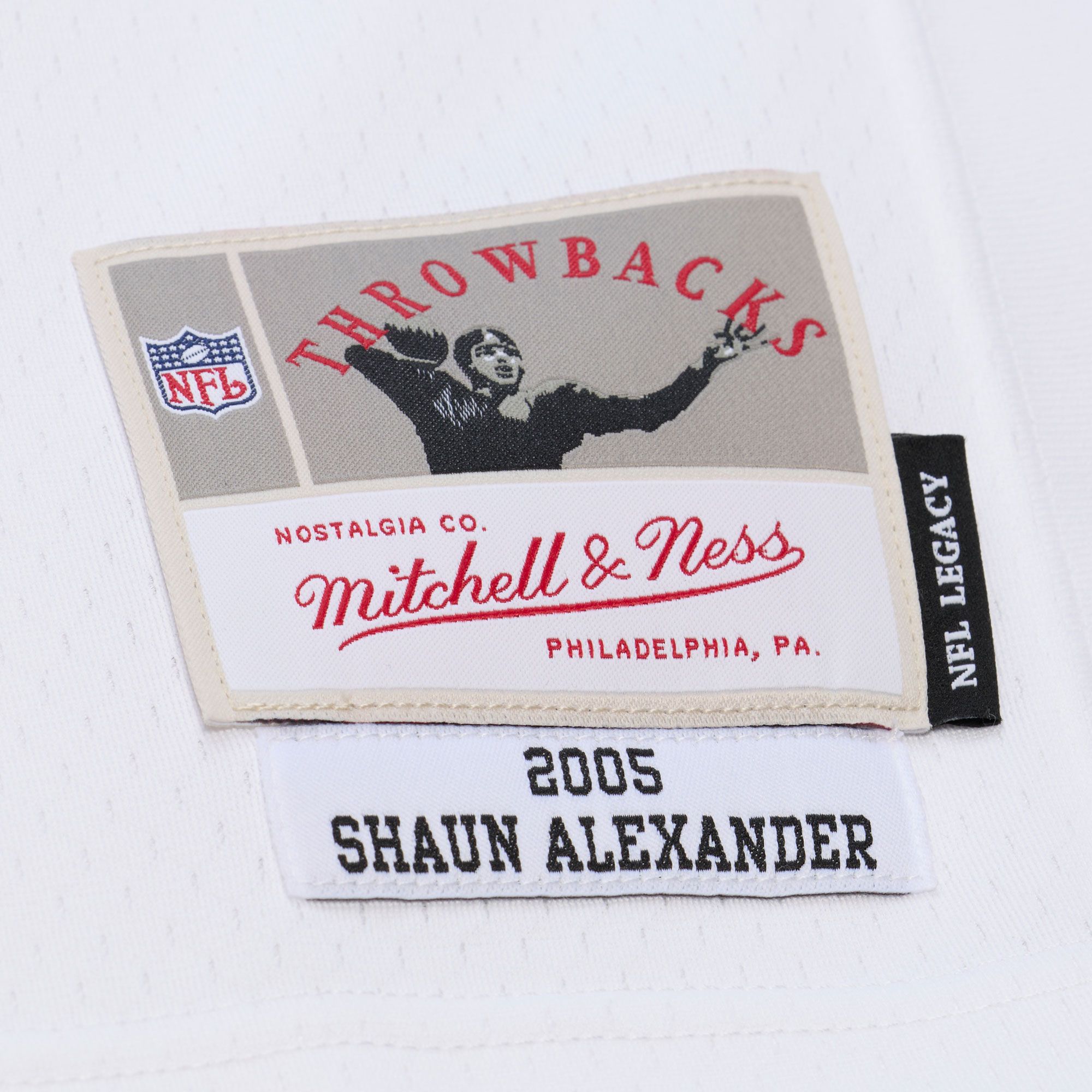 Mitchell & Ness Men's 2007 Seattle Seahawks Shaun Alexander #37 White Legacy Jersey product image