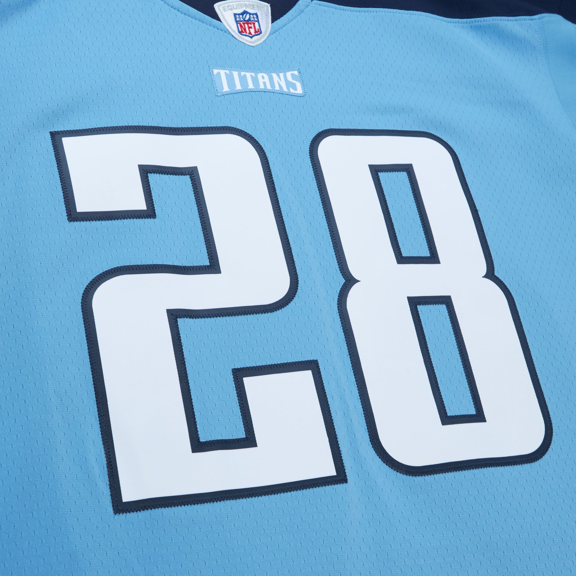 Mitchell & Ness Men's Tennessee Titans Chris Johnson #28 2009 Blue Throwback Jersey product image