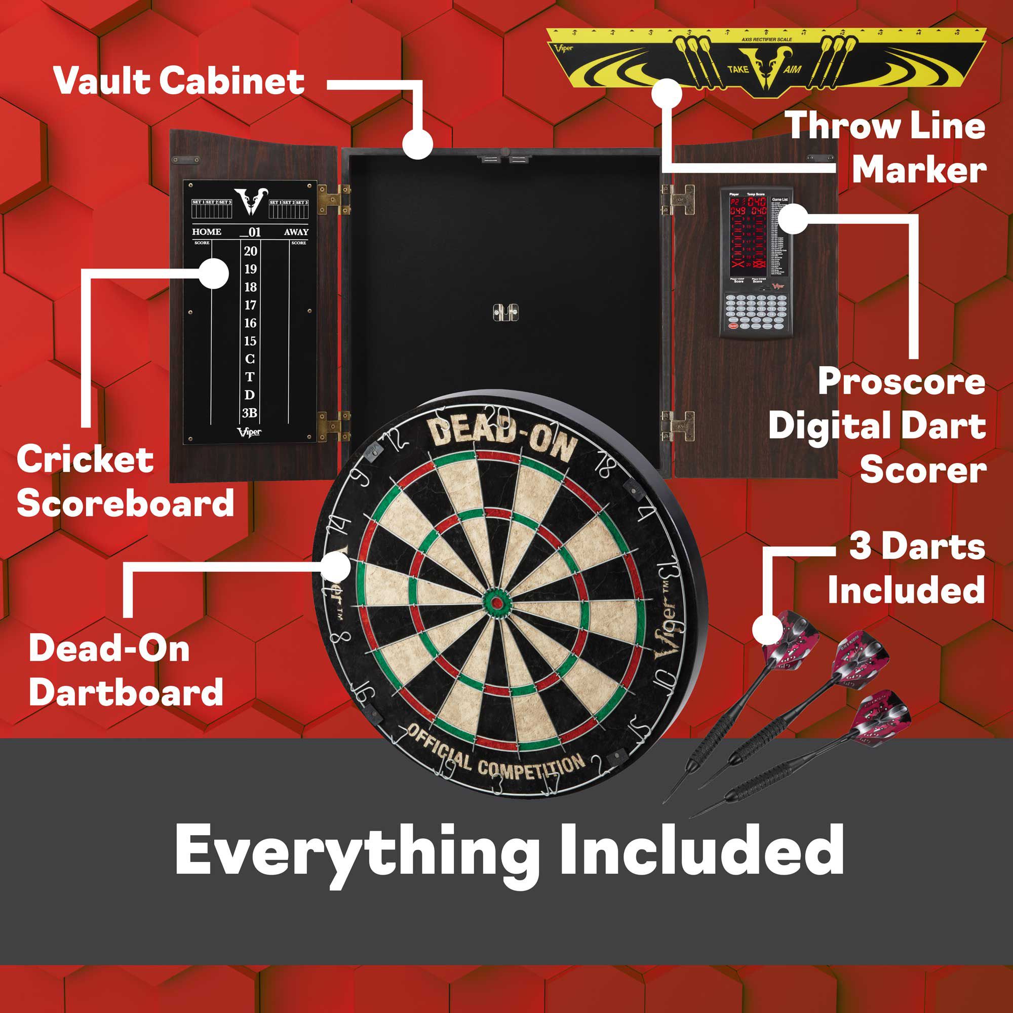Viper Vault Deluxe Dartboard Cabinet Bundle product image