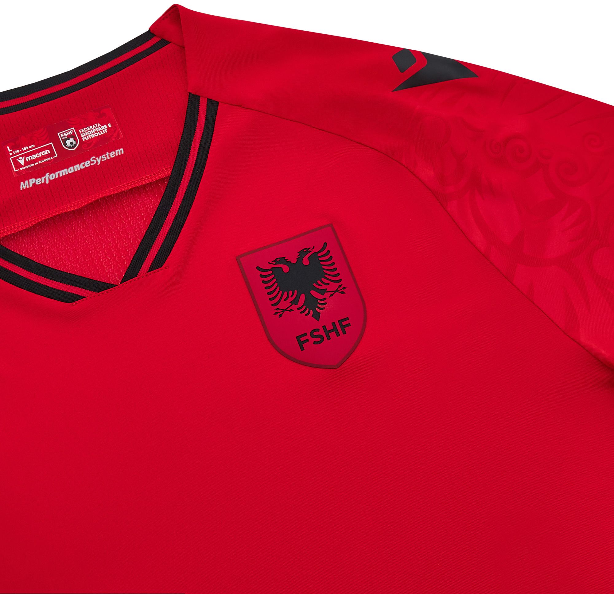 Macron Adult Albania National Team 2025 Red Authentic Home Jersey product image