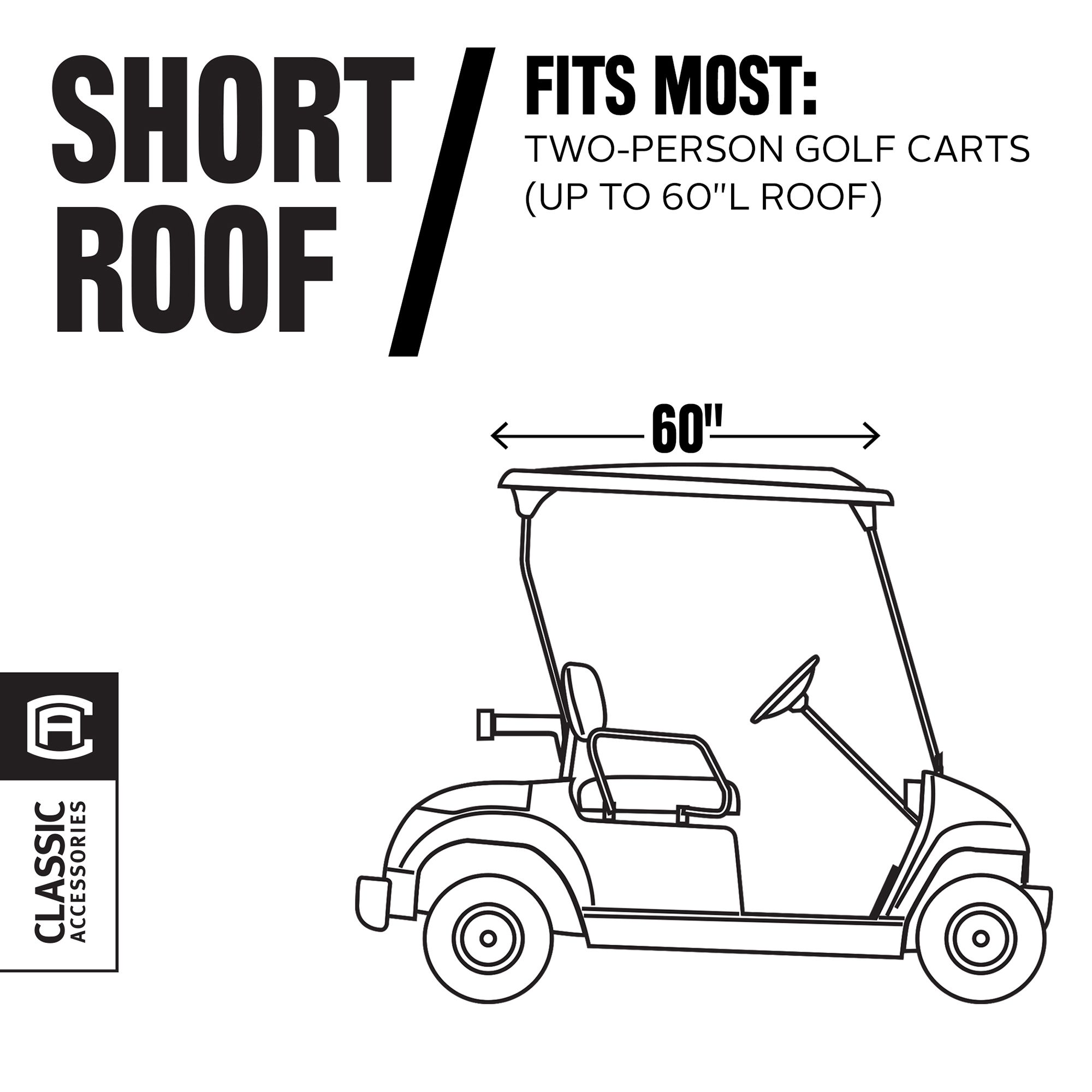 Classic Accessories Fairway FadeSafe Short Quick-Fit Golf Cart Cover – Navy product image