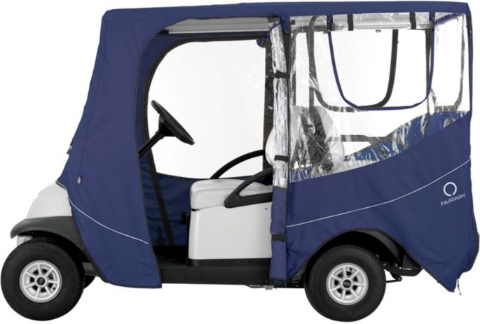 Classic Accessories Fairway Deluxe Long Golf Cart Enclosure Navy