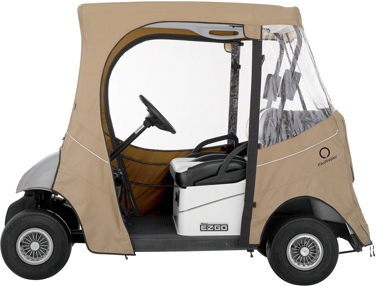 Classic Accessories Fairway E-Z-Go Golf Cart Enclosure - Khaki product image