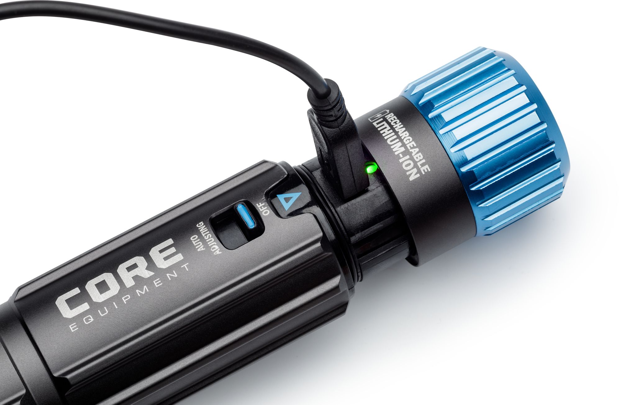 CORE Equipment 1500 Lumen Rechargeable Auto-Dimming Flashlight with USB Output product image