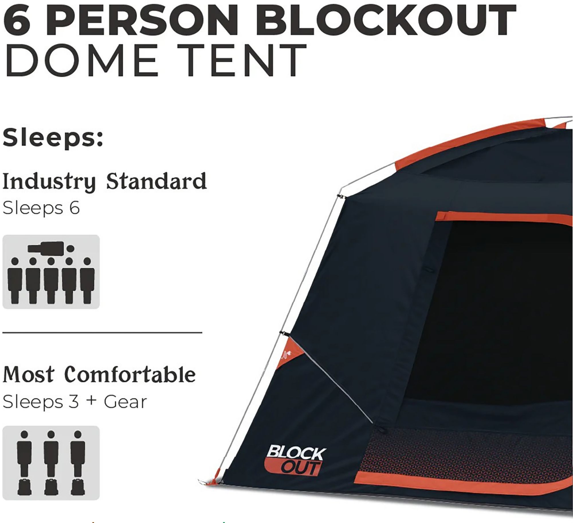 Core Equipment Blockout Dome 6 Person Tent product image