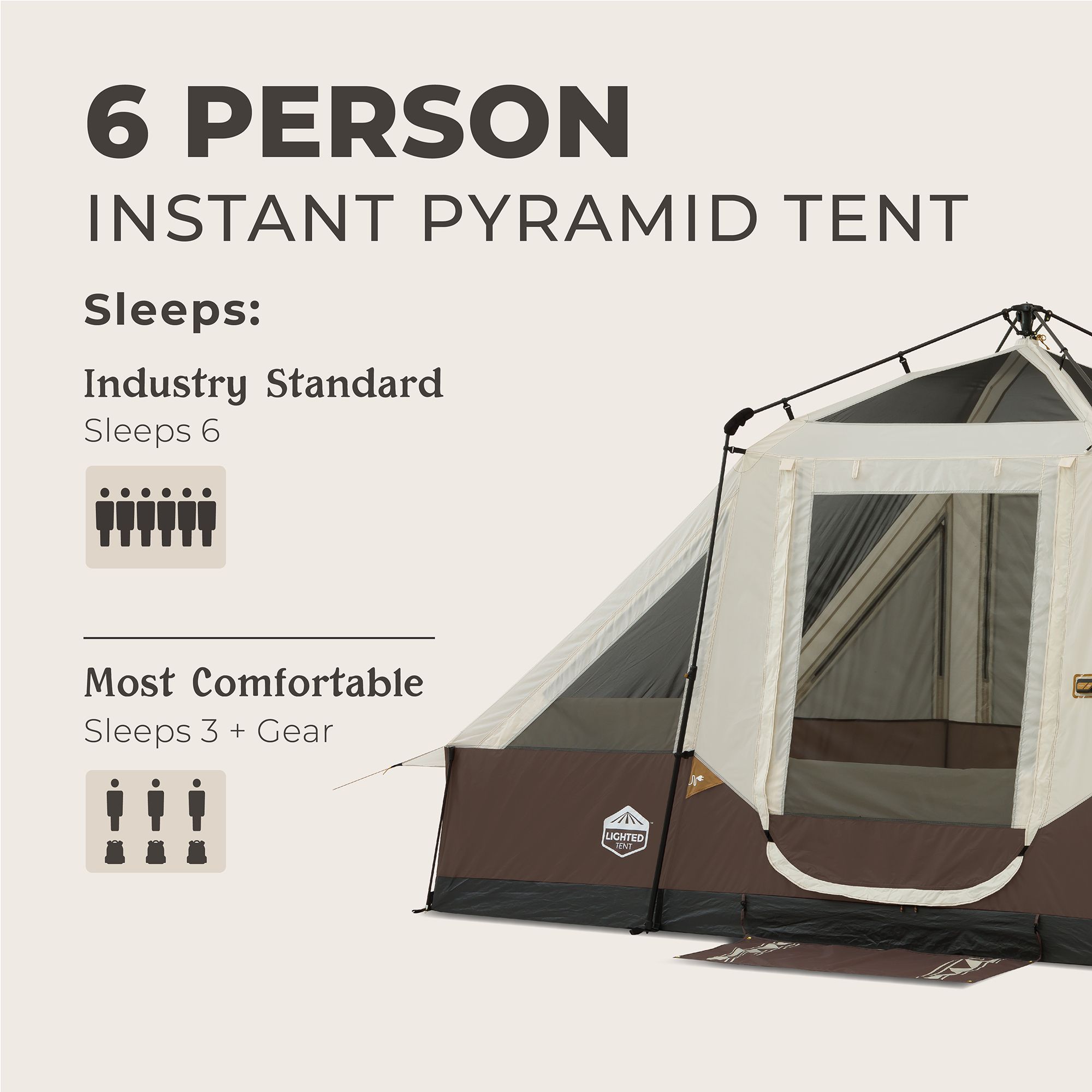 CORE 6 Person Instant Pyramid Tent product image